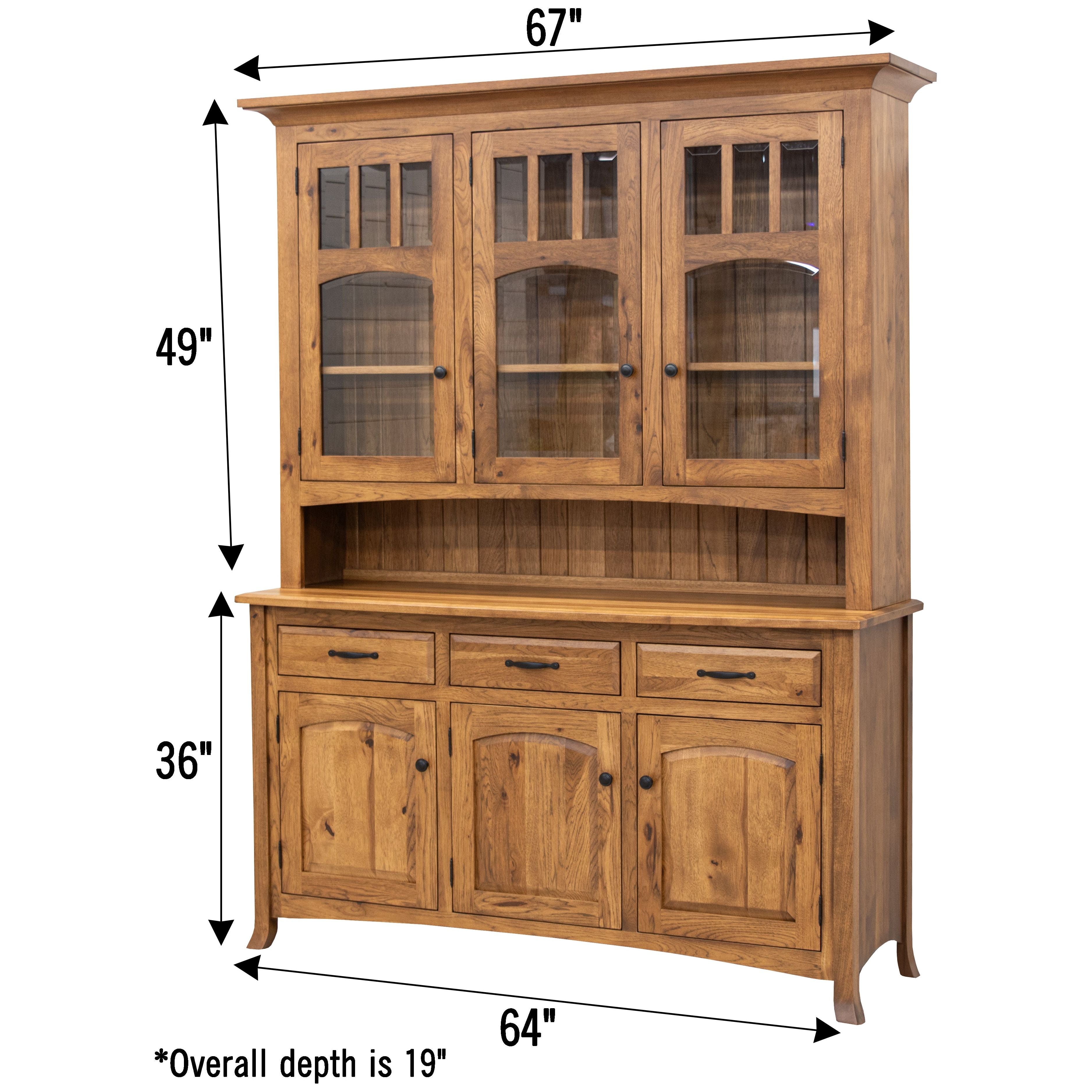 Biltmore Hickory Wood Hutch, 67" wide | HC