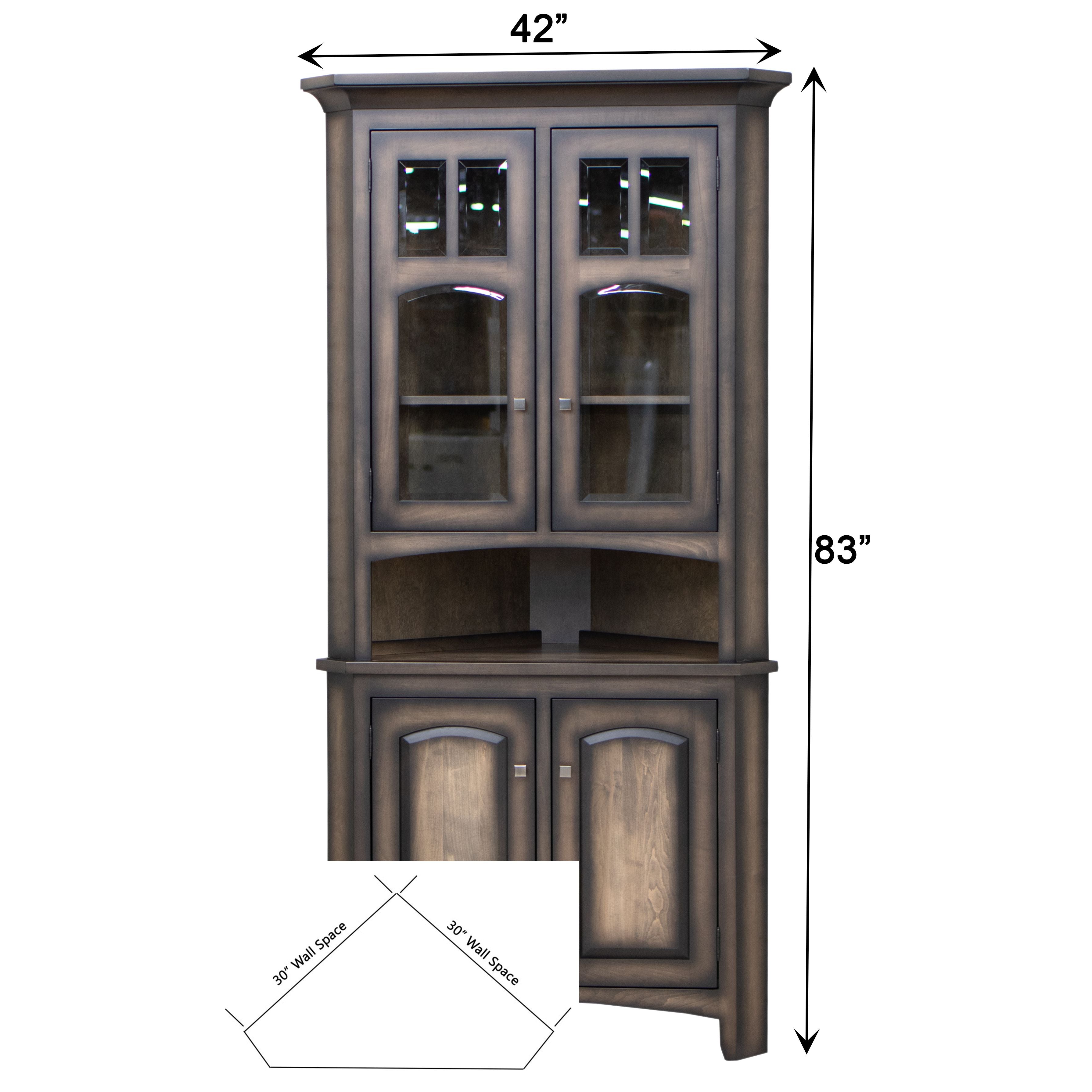 Biltmore Quarter Sawn White Oak Wood Corner Hutch | ASB