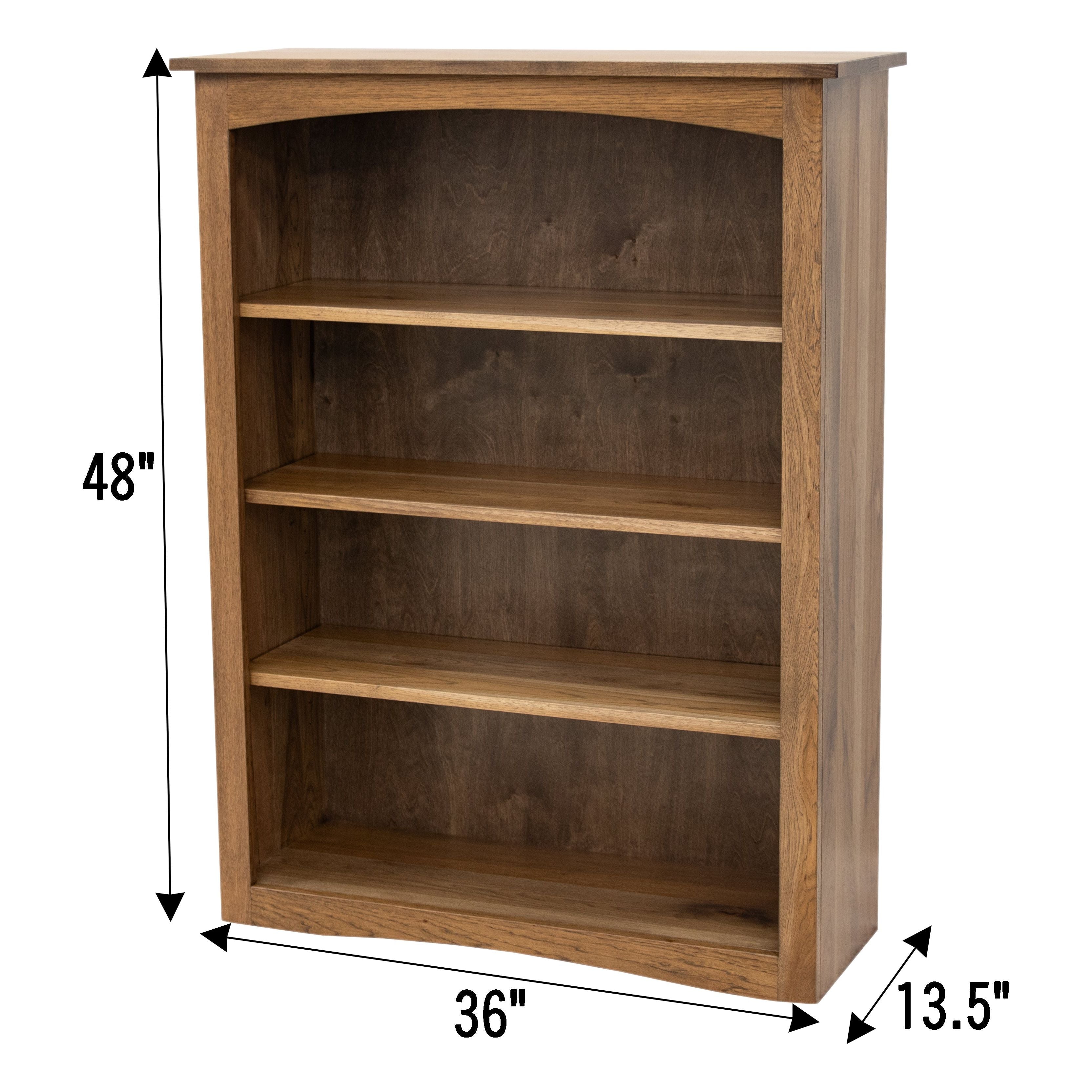 Shaker Solid Wood Bookcase, 48"