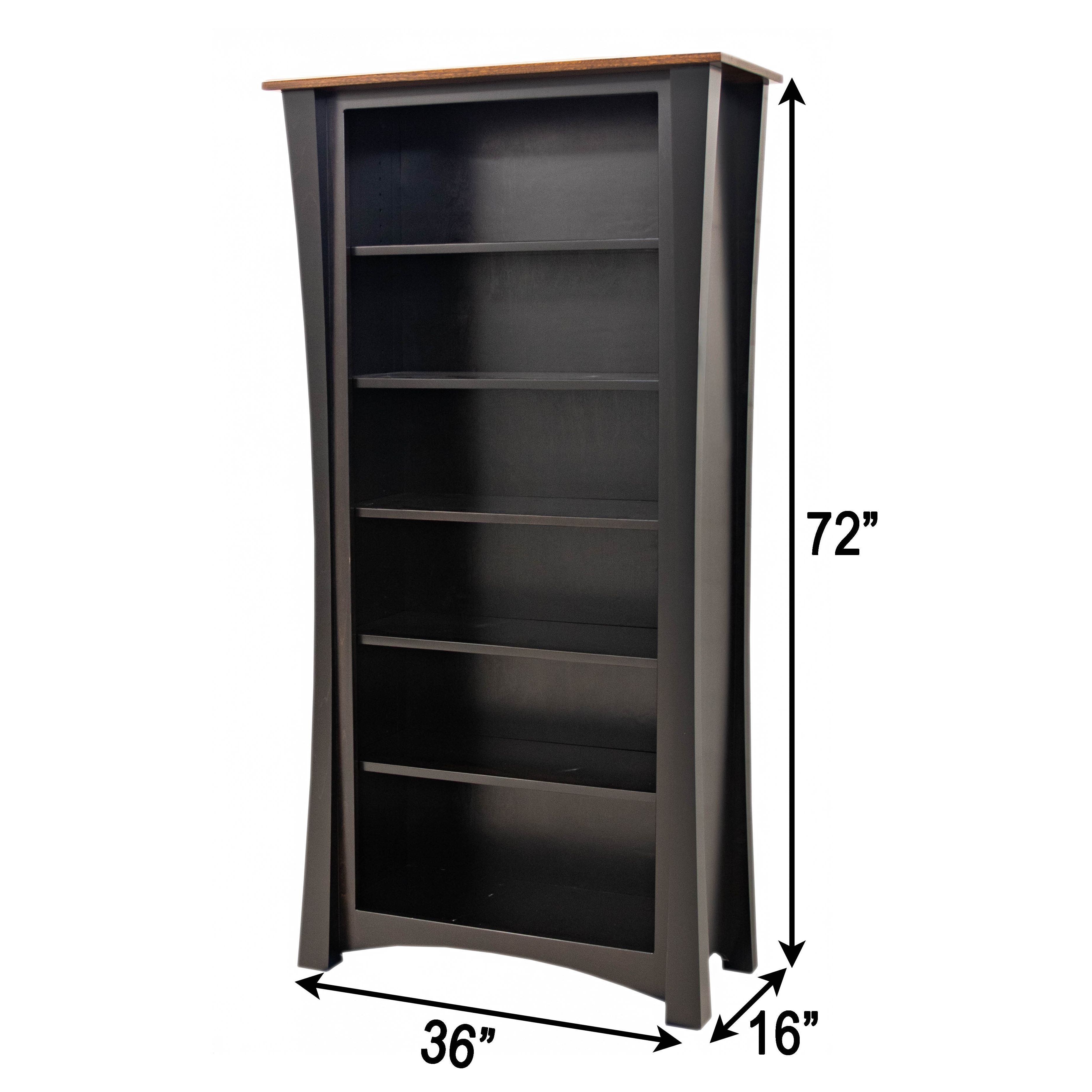 Brooklyn Black & Elm Wood Bookcase | M-EB&E-MC