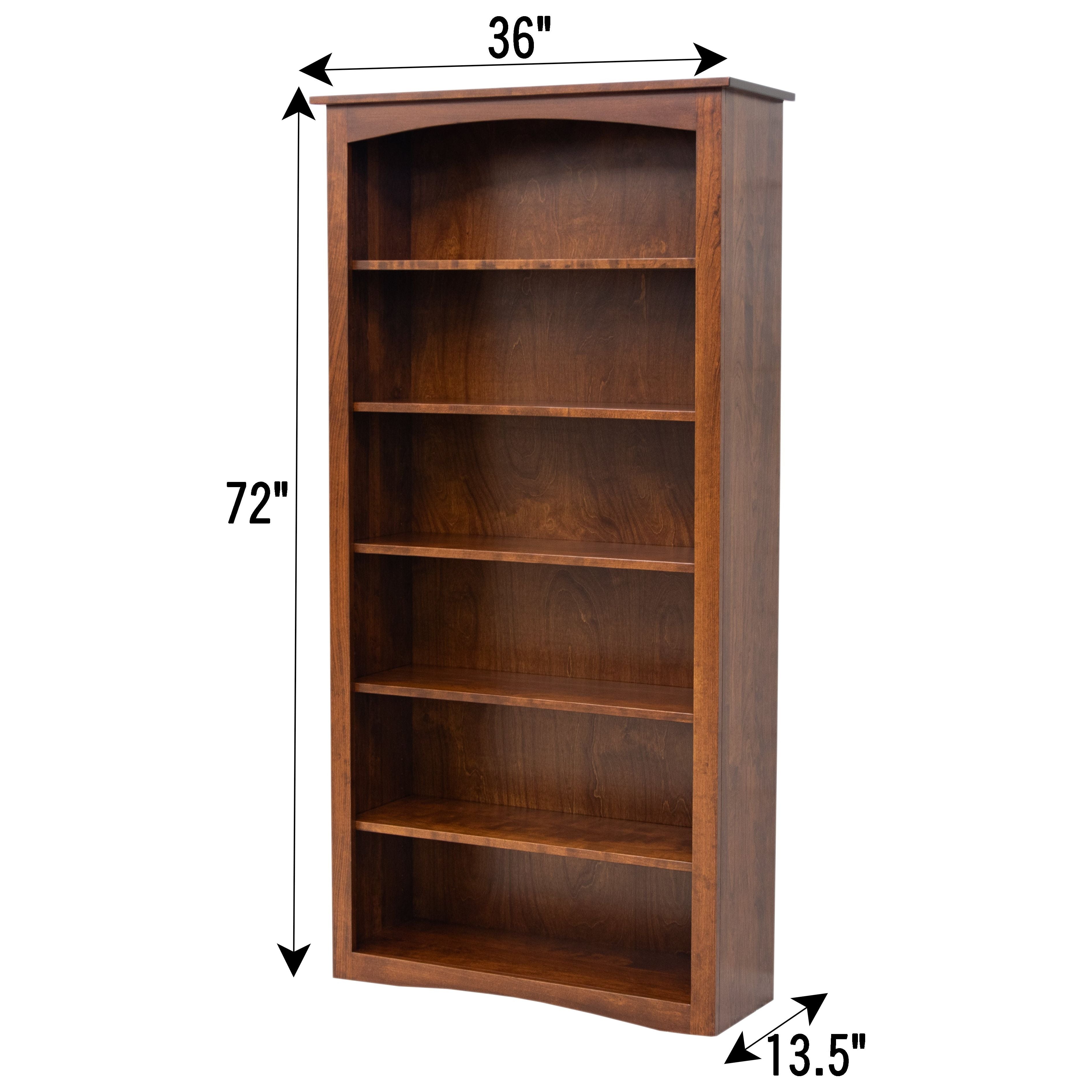 Shaker Solid Wood Bookcase, 72