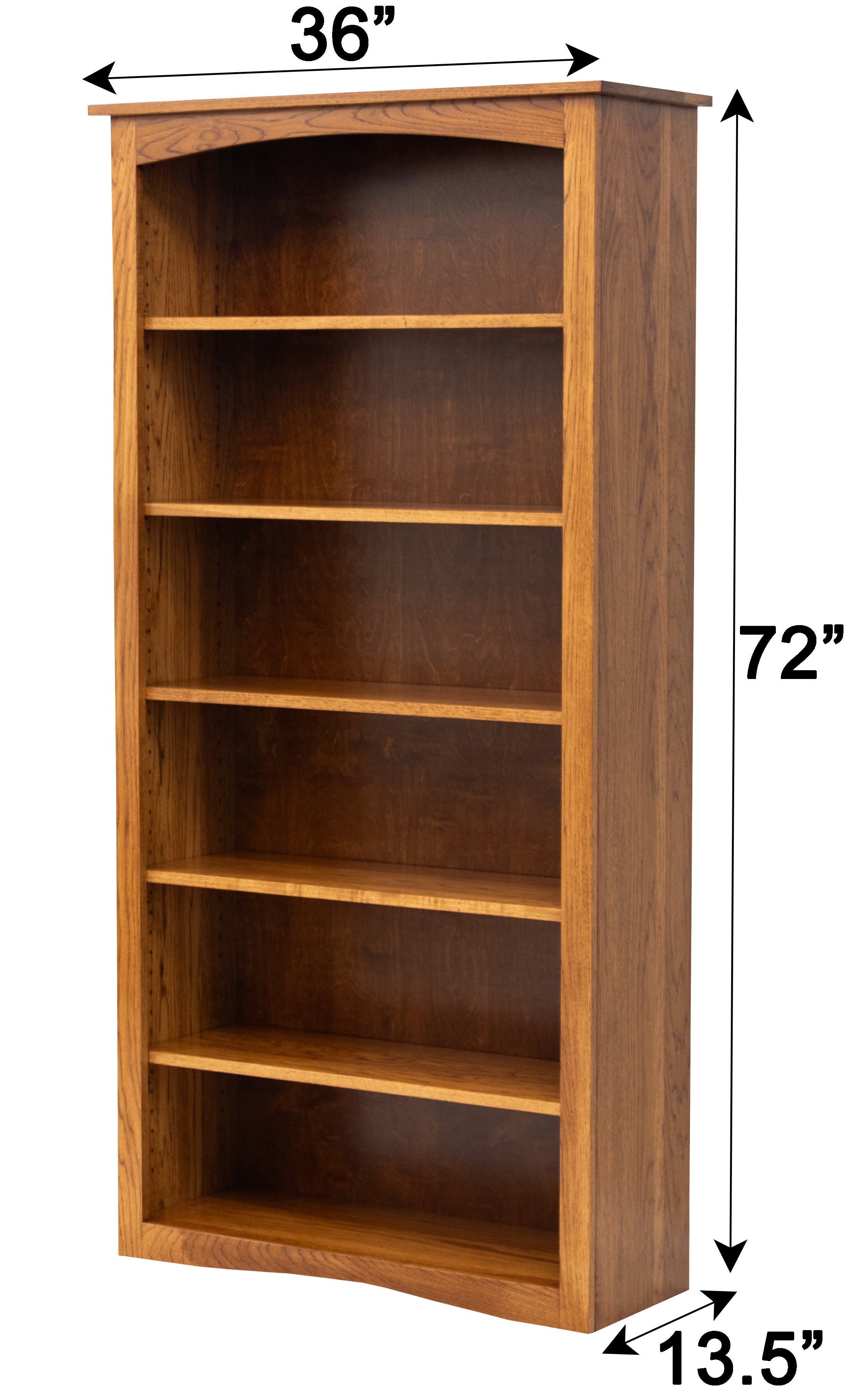 Shaker Solid Red Oak Wood 72