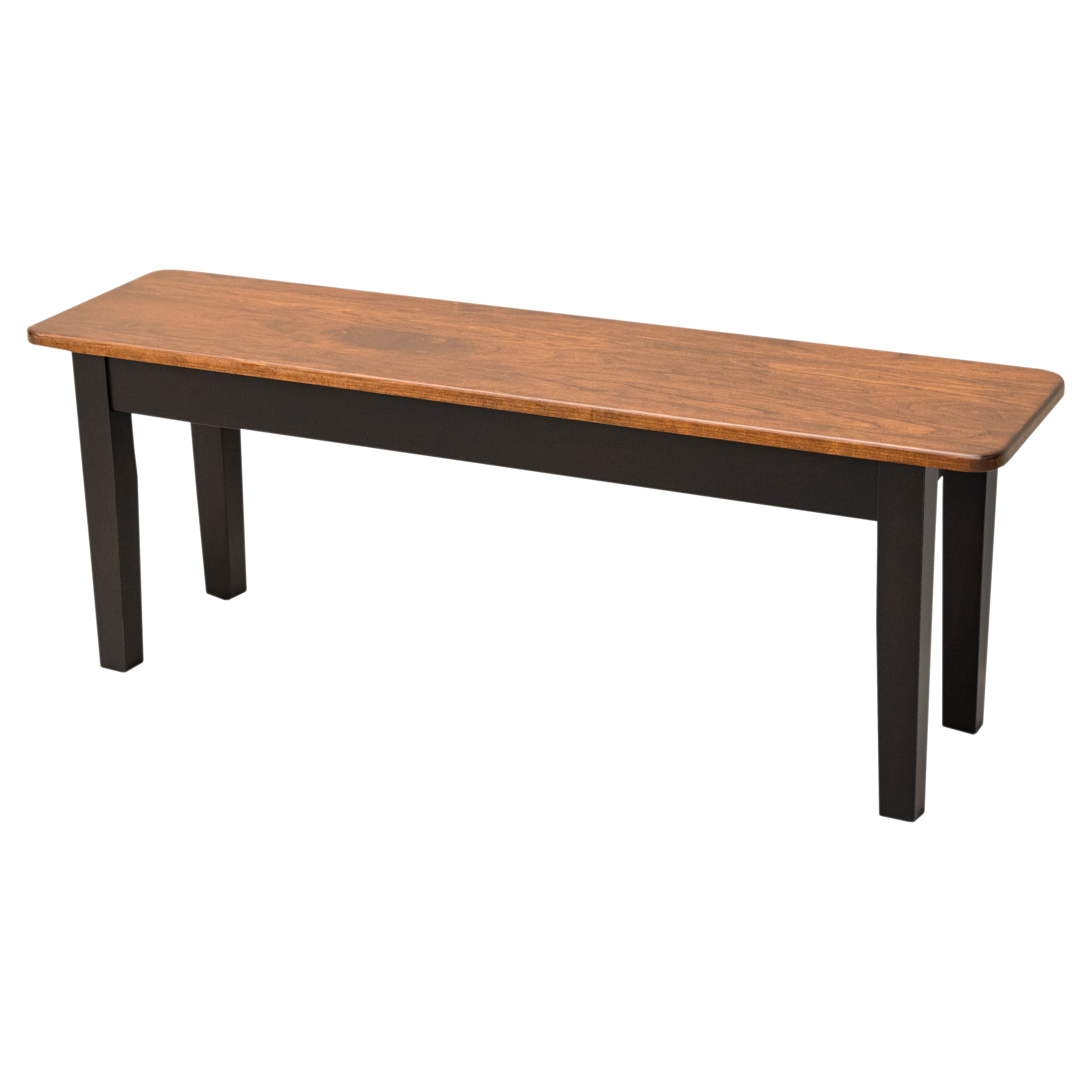 Shaker Leg Black & Wood Dining Bench | M-EB&C-MC