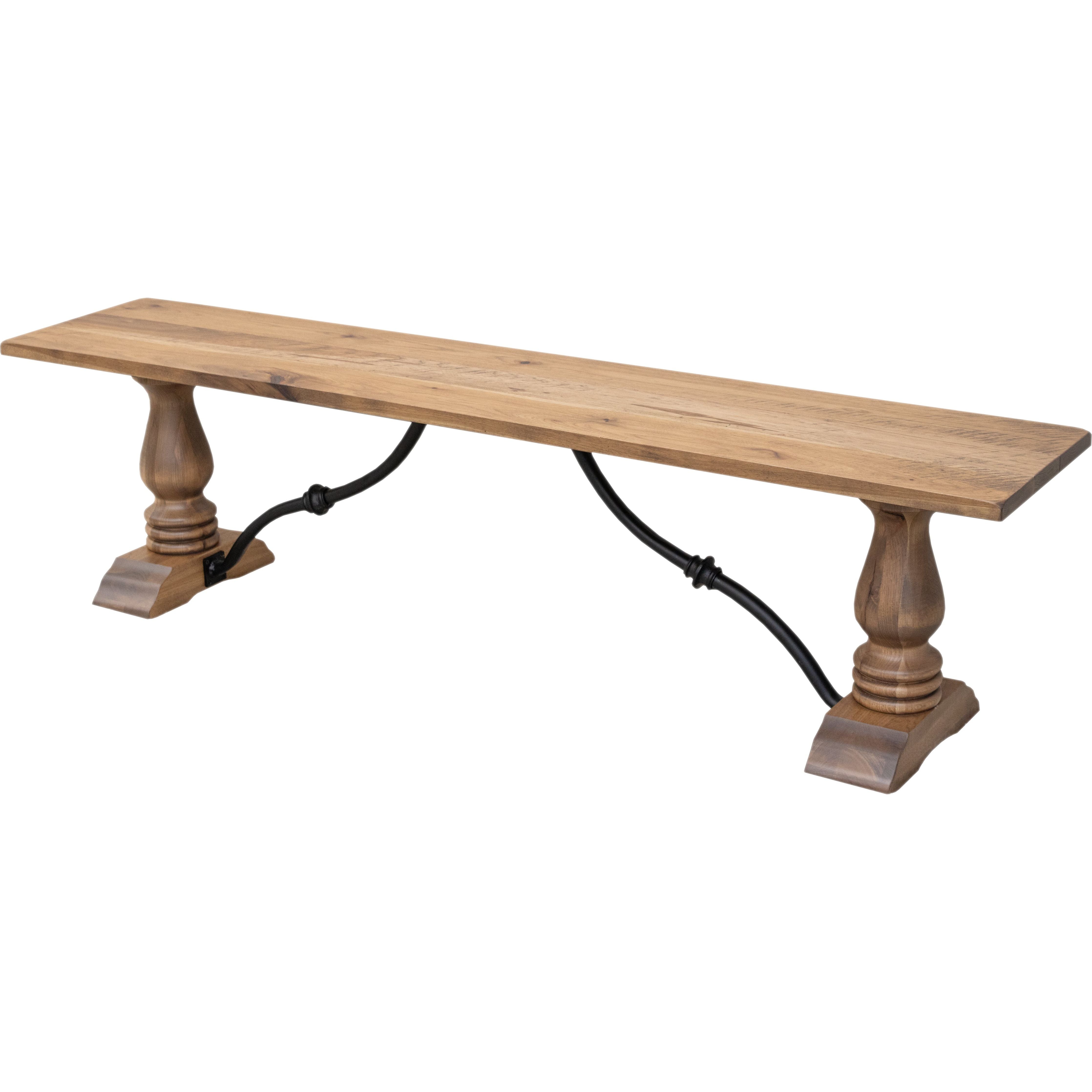 Alexandria Hickory Wood Dining Table Set for 6-8