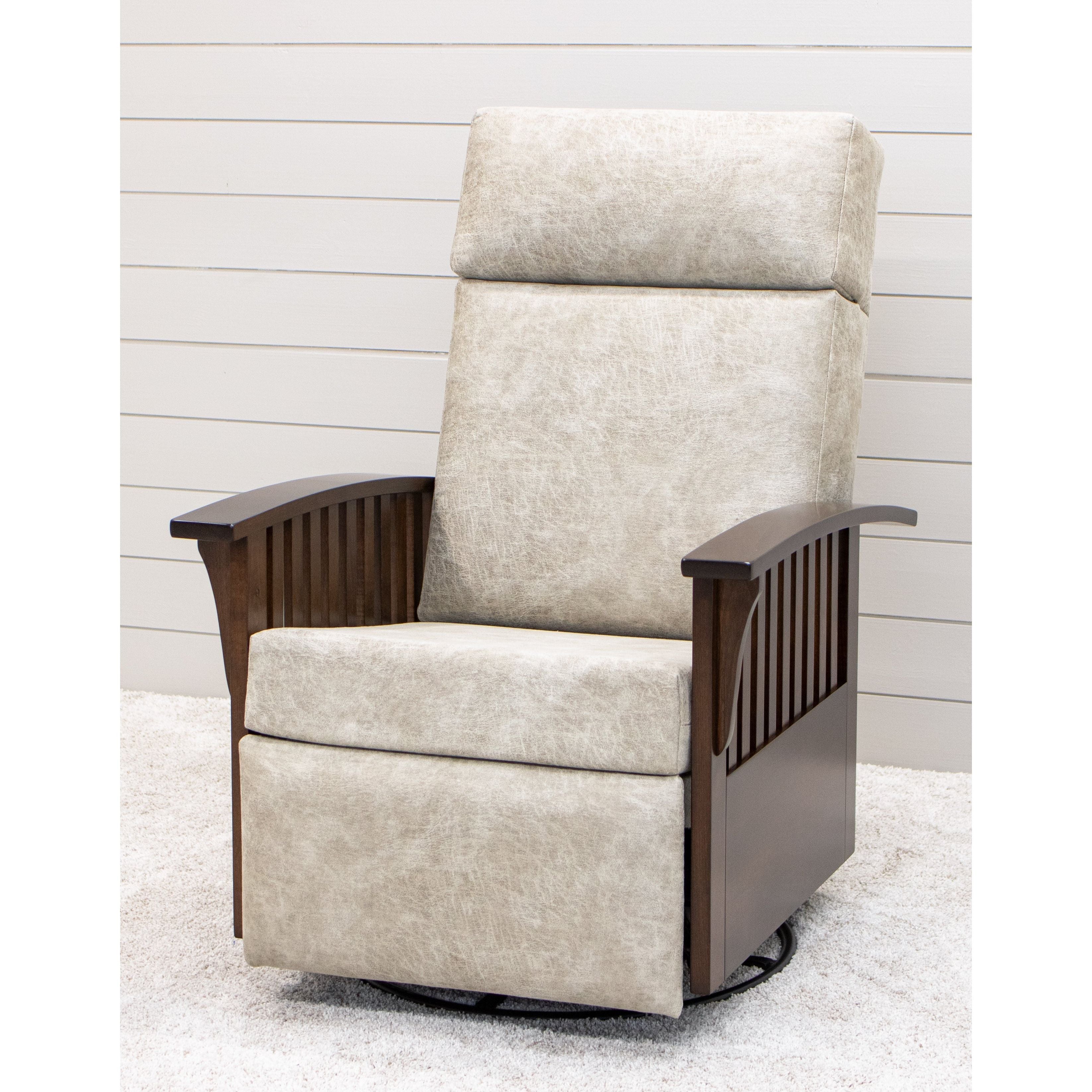 Mission Swivel Glider Recliner with Wood Arms