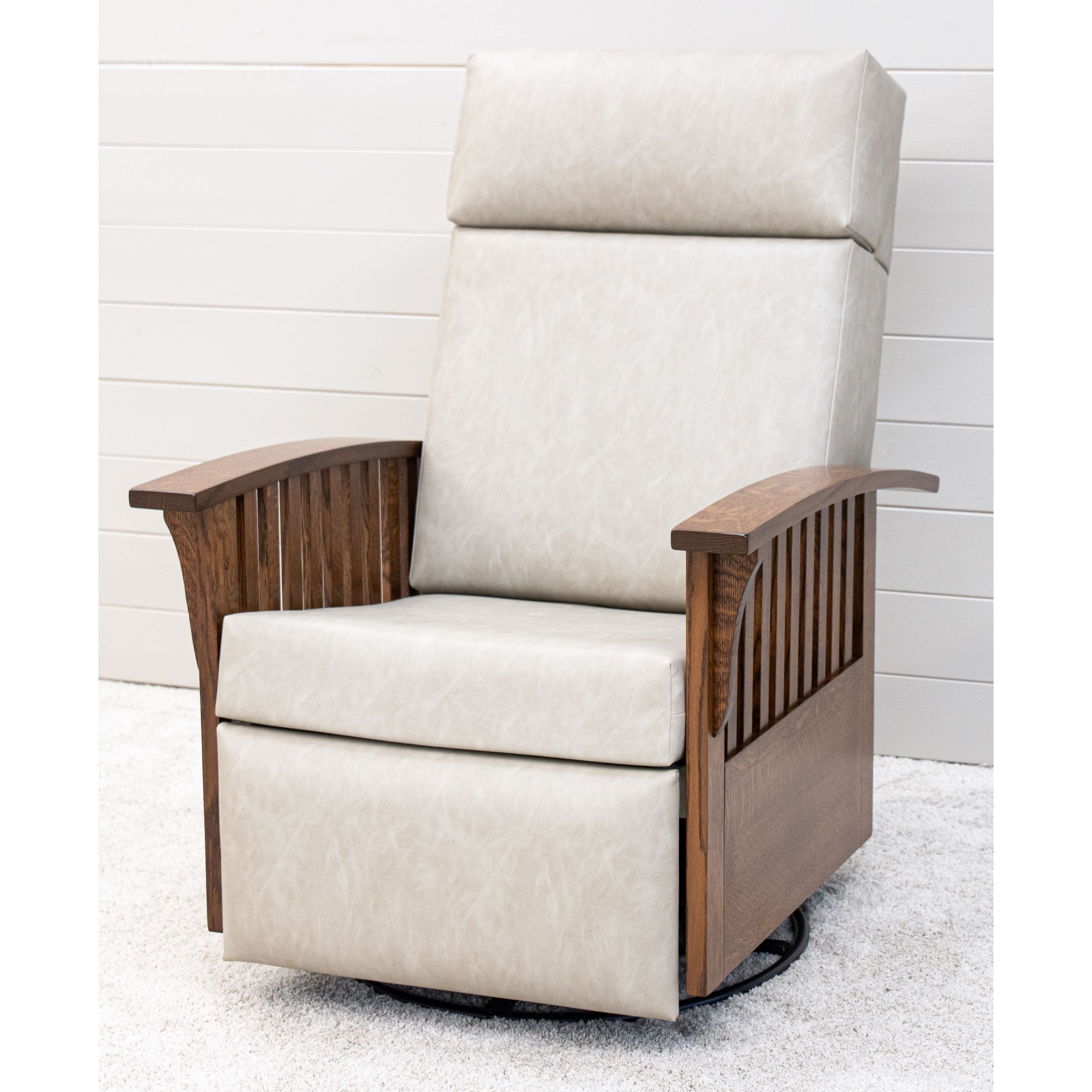 Mission Swivel Glider Recliner with Wood Arms | 4-148