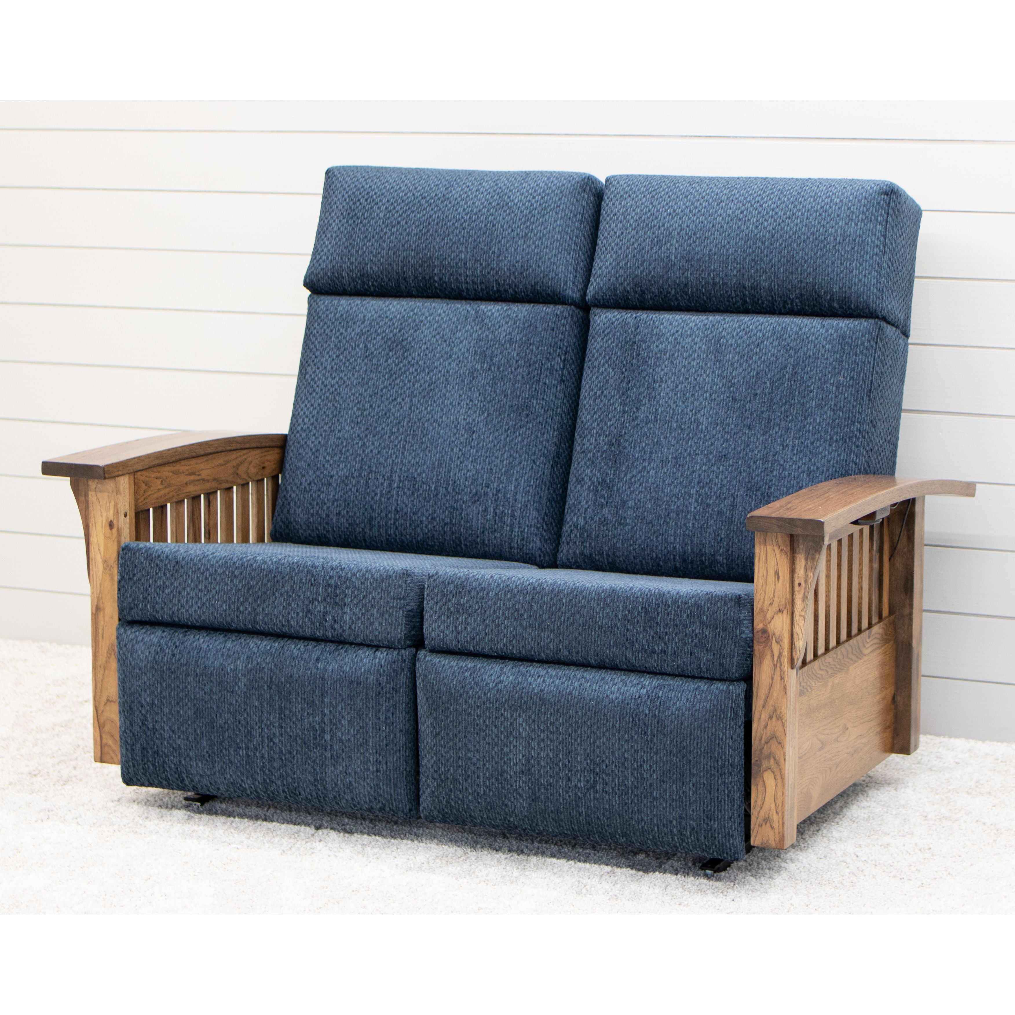 Mission Reclining Loveseat with Wood Arms | 6250-K