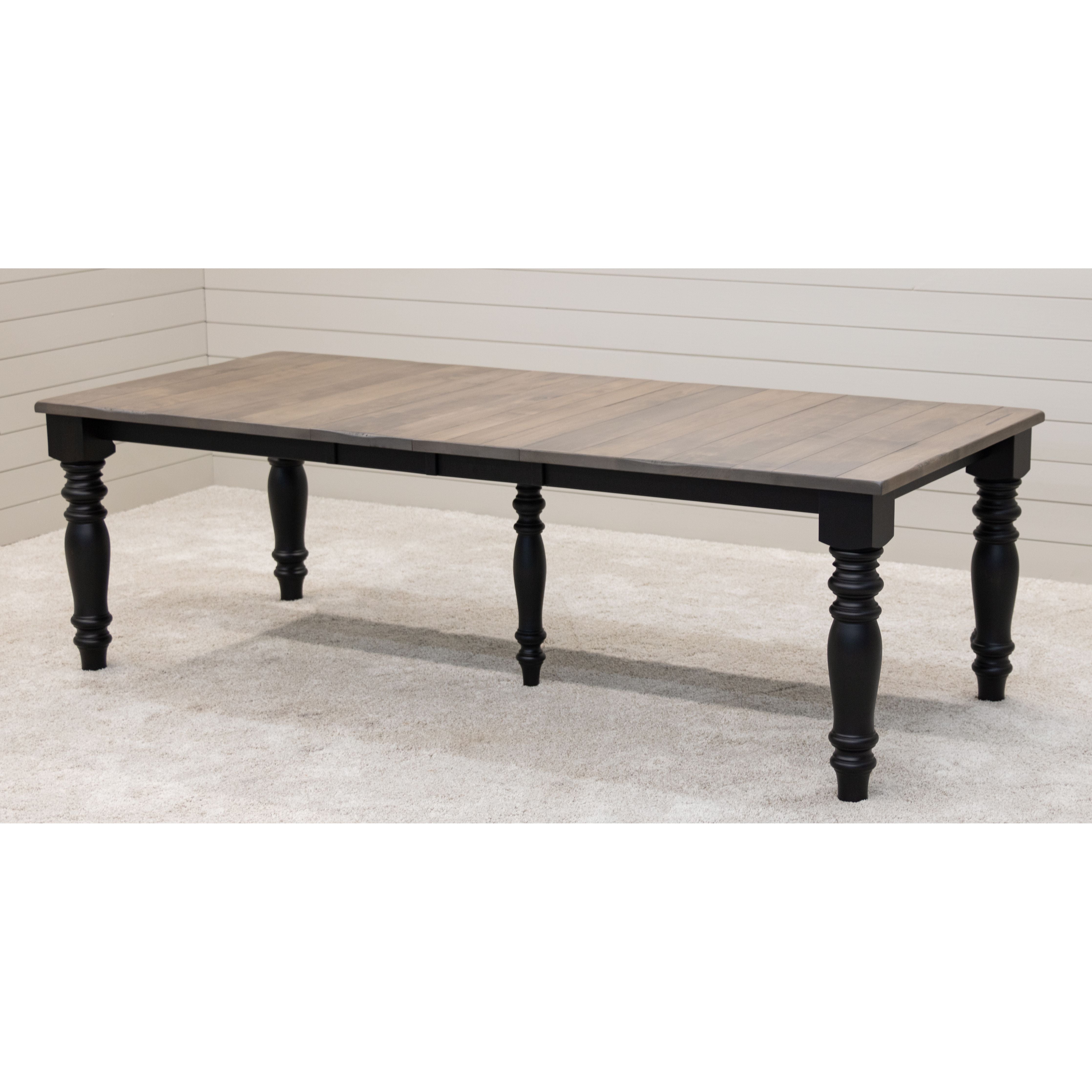 42x72 Arcadia Turned Leg Extending Dining Table