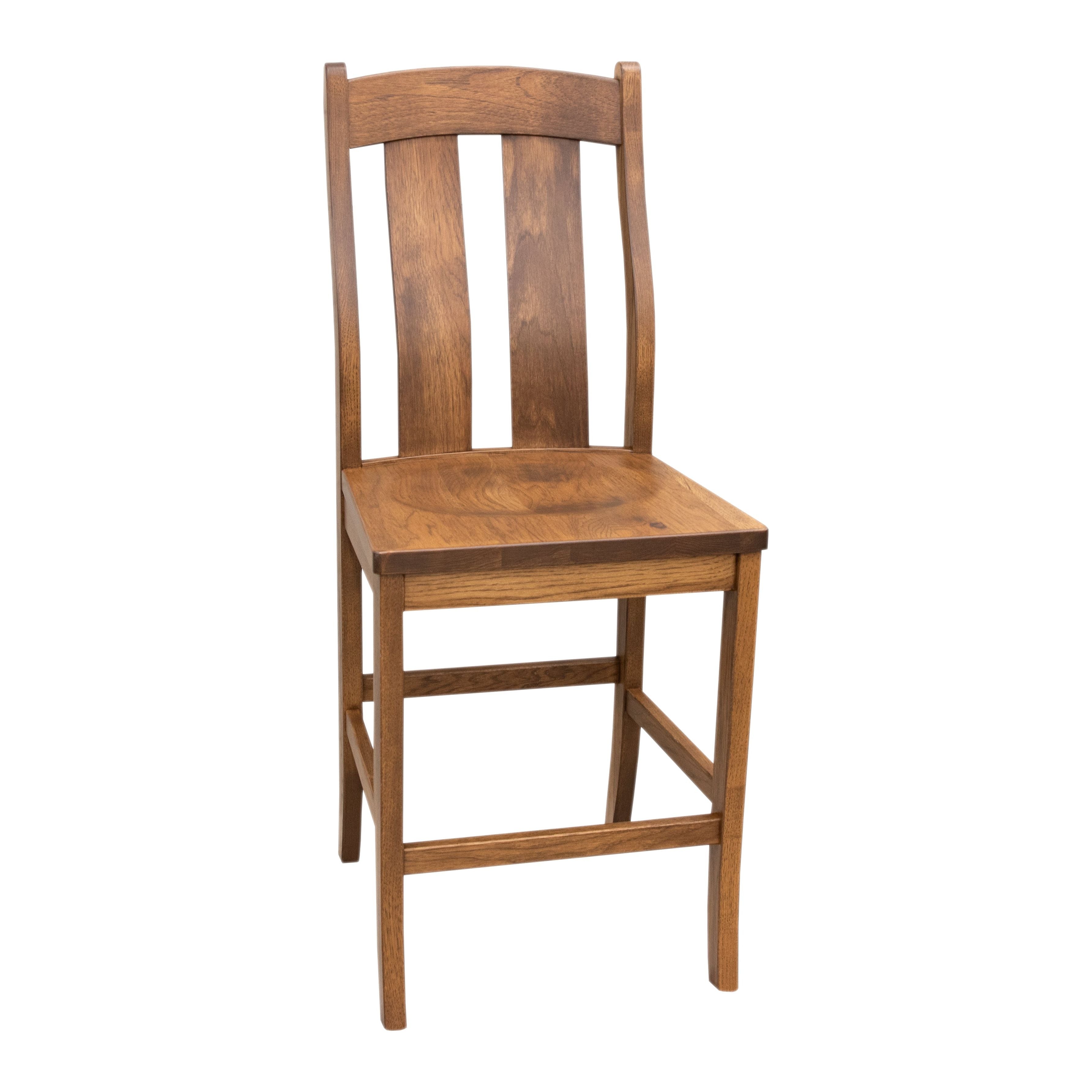 Arlington Hickory Wood 24" Stationary Bar Stool - HC