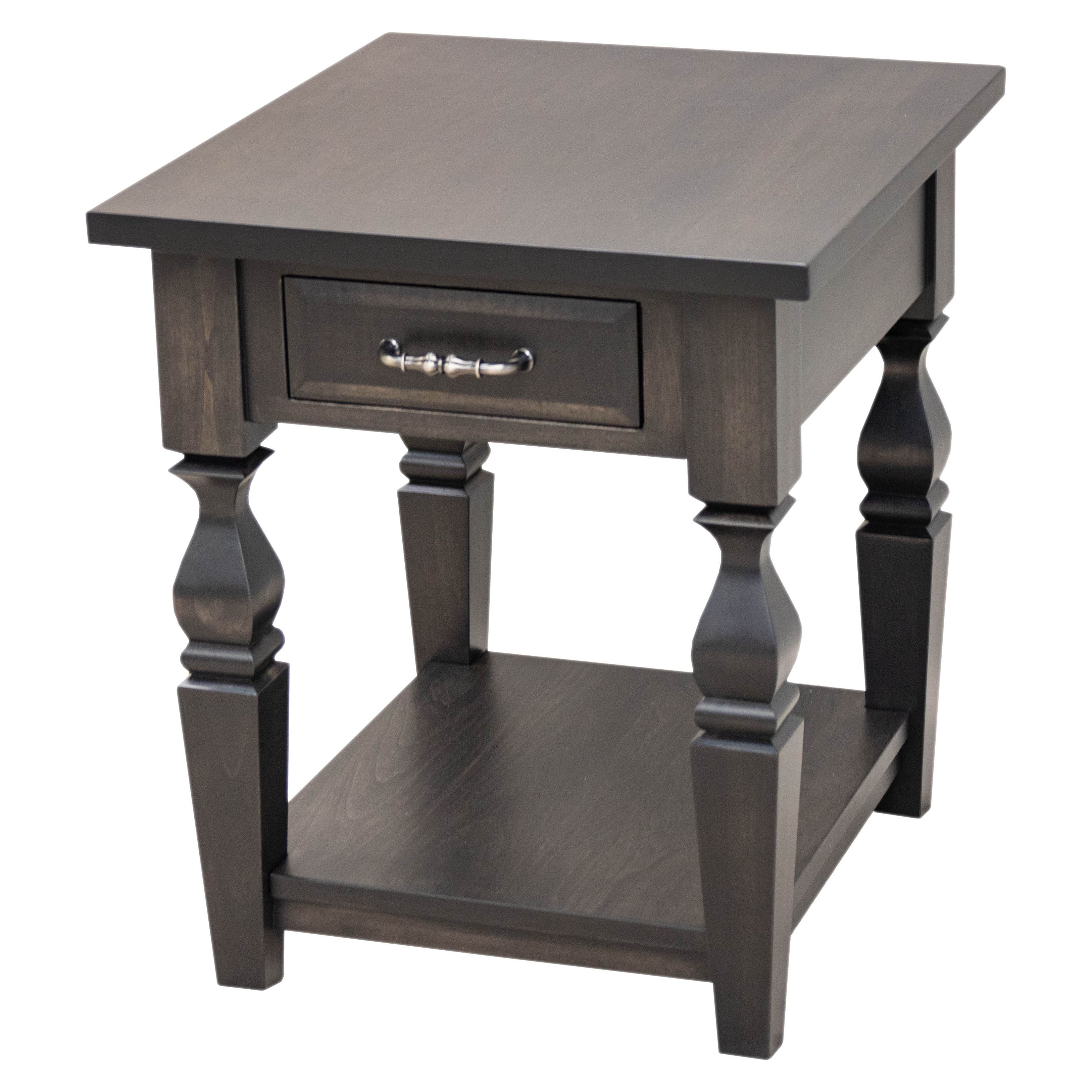 Ashton Maple Wood Large Square Open End Table | DK