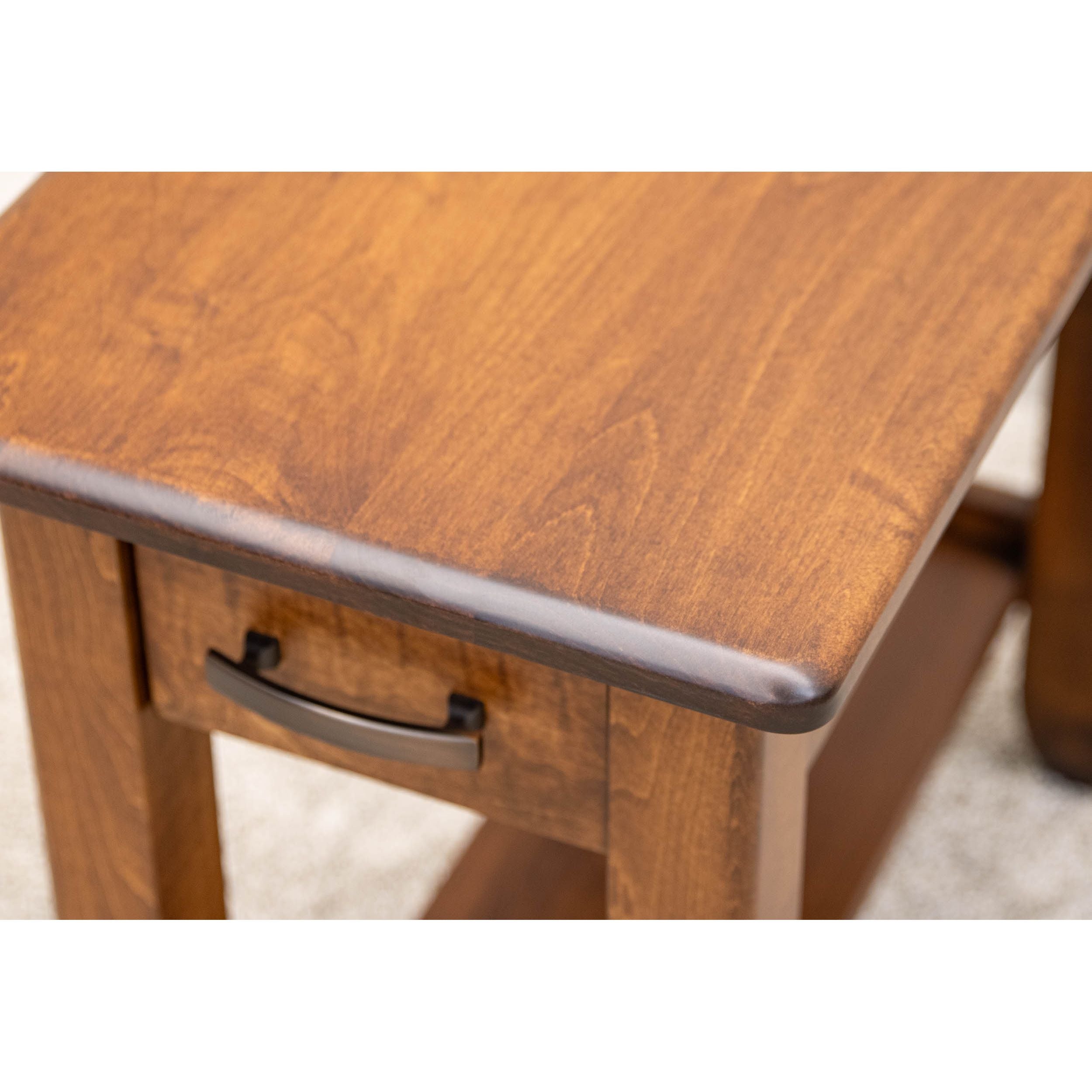 Austin Maple Wood Small Rectangle Open End Table | BOS