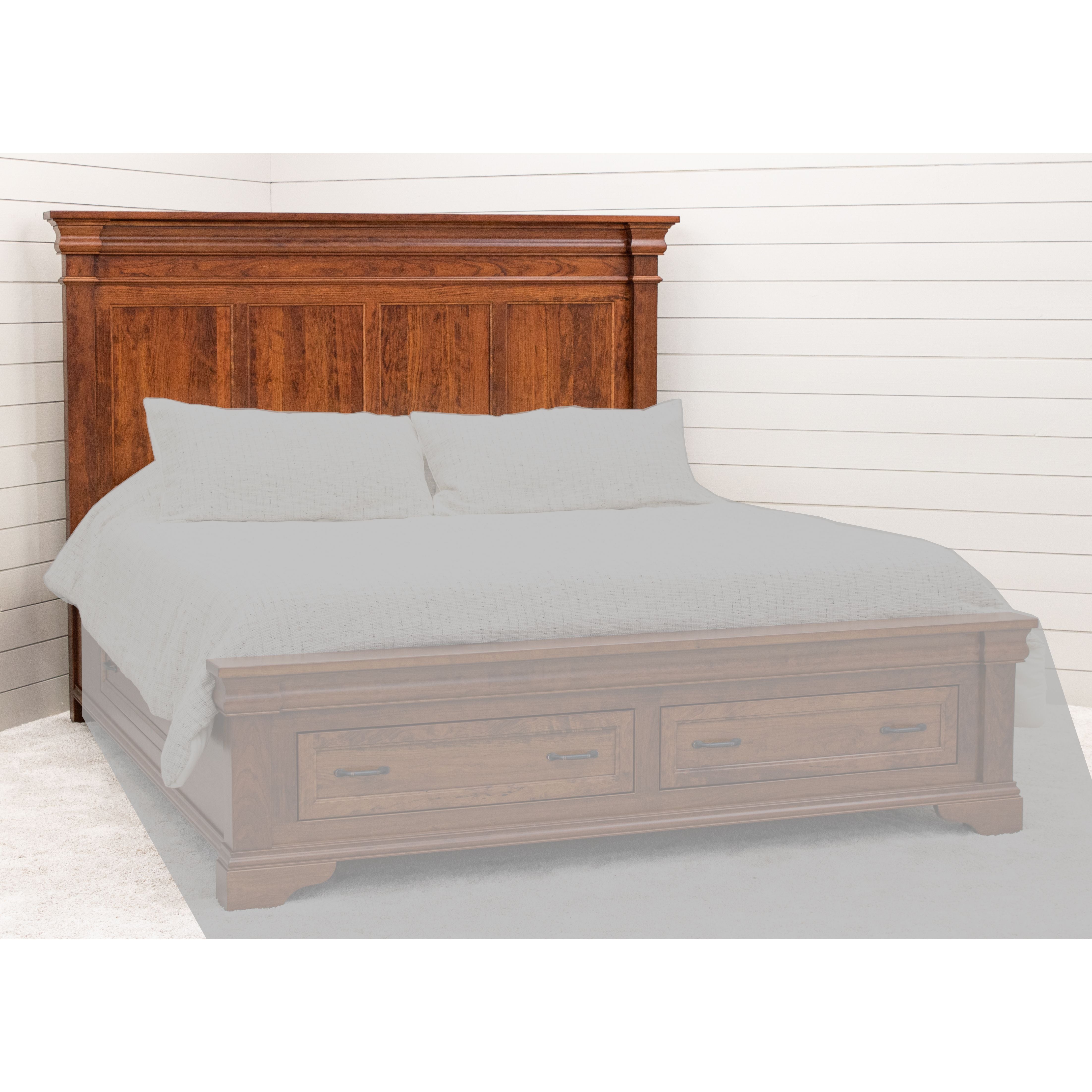 Belmont California King Cherry Wood Storage Platform Bed | MC