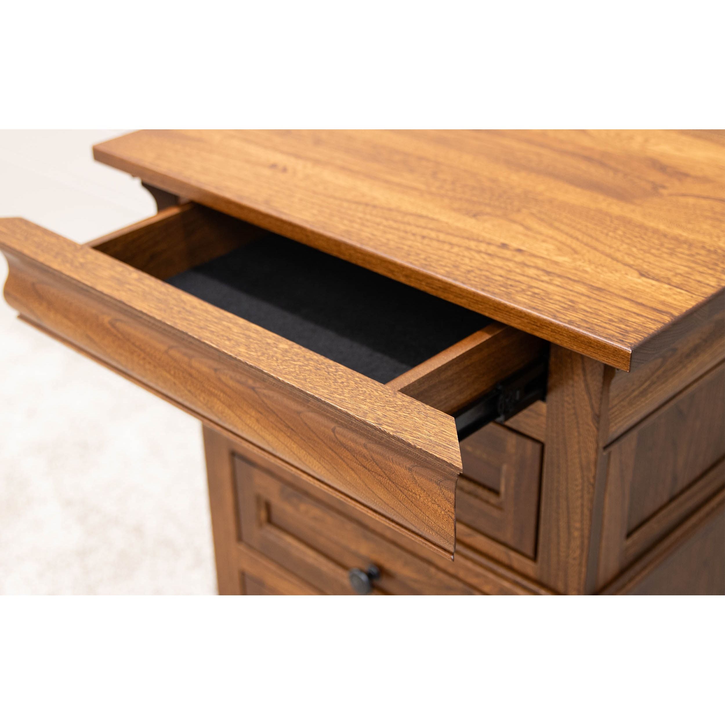 Belmont Elm Wood 3-Drawer Nightstand | MC