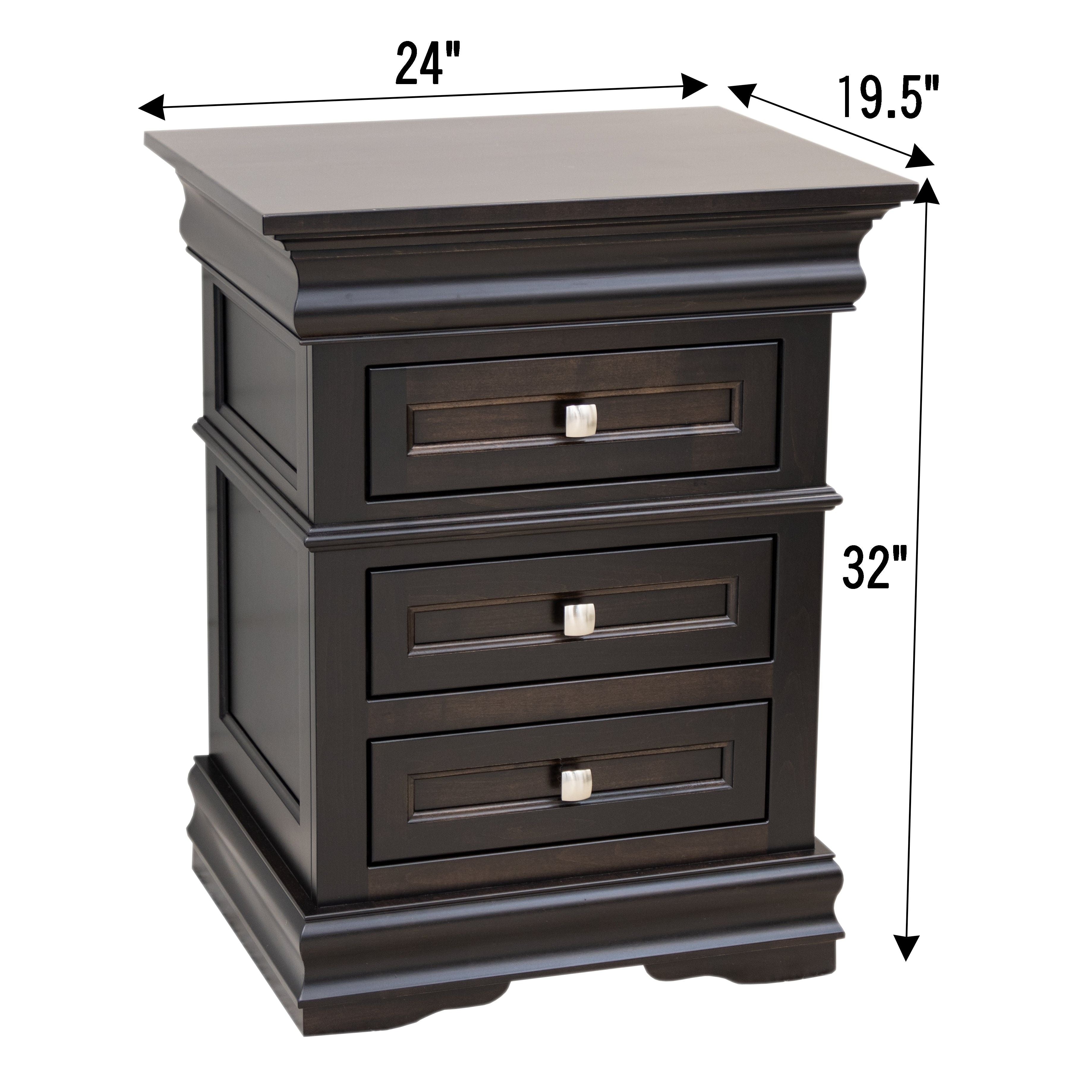 Belmont 3-Drawer Nightstand