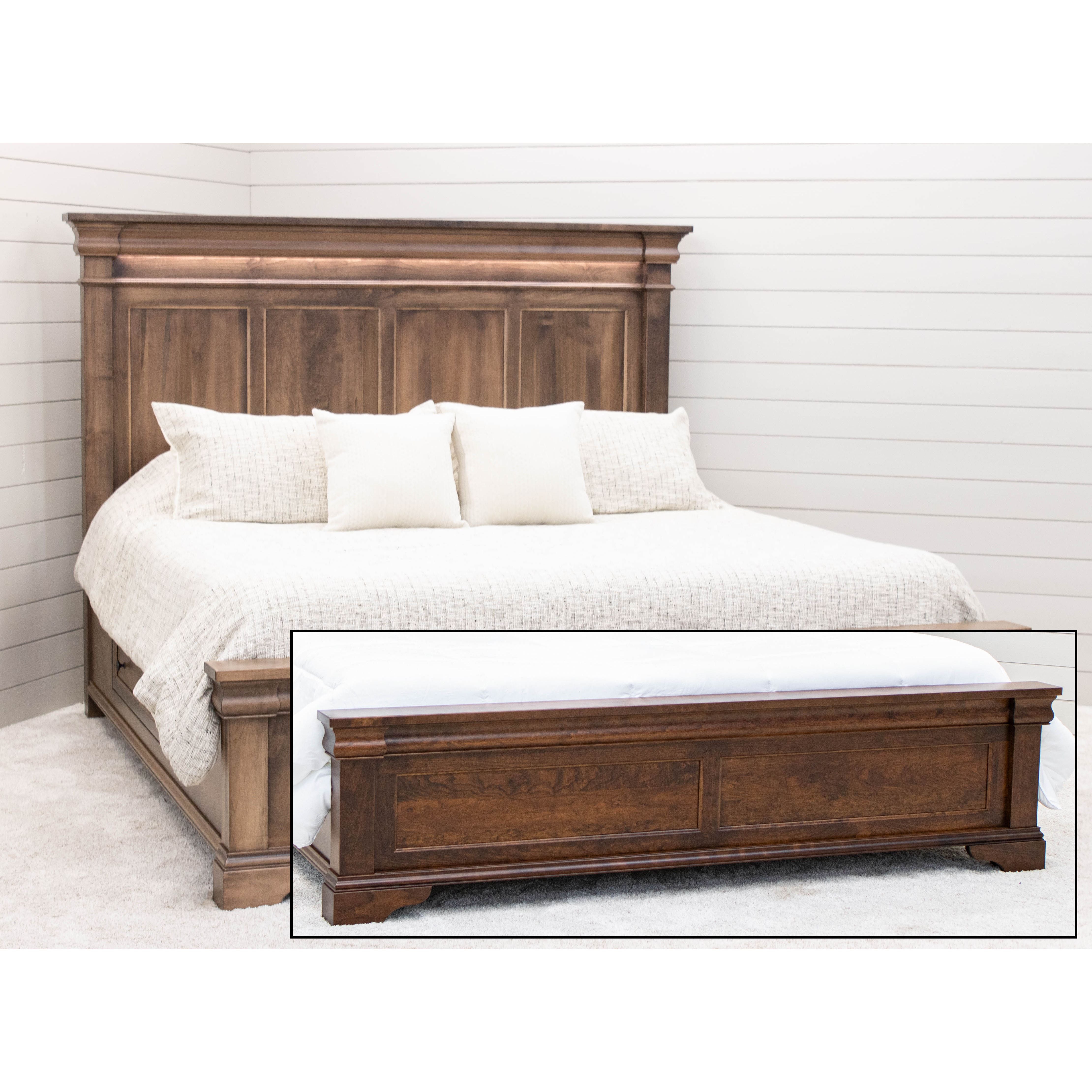 Belmont King Maple Wood Storage Platform Bed | CO