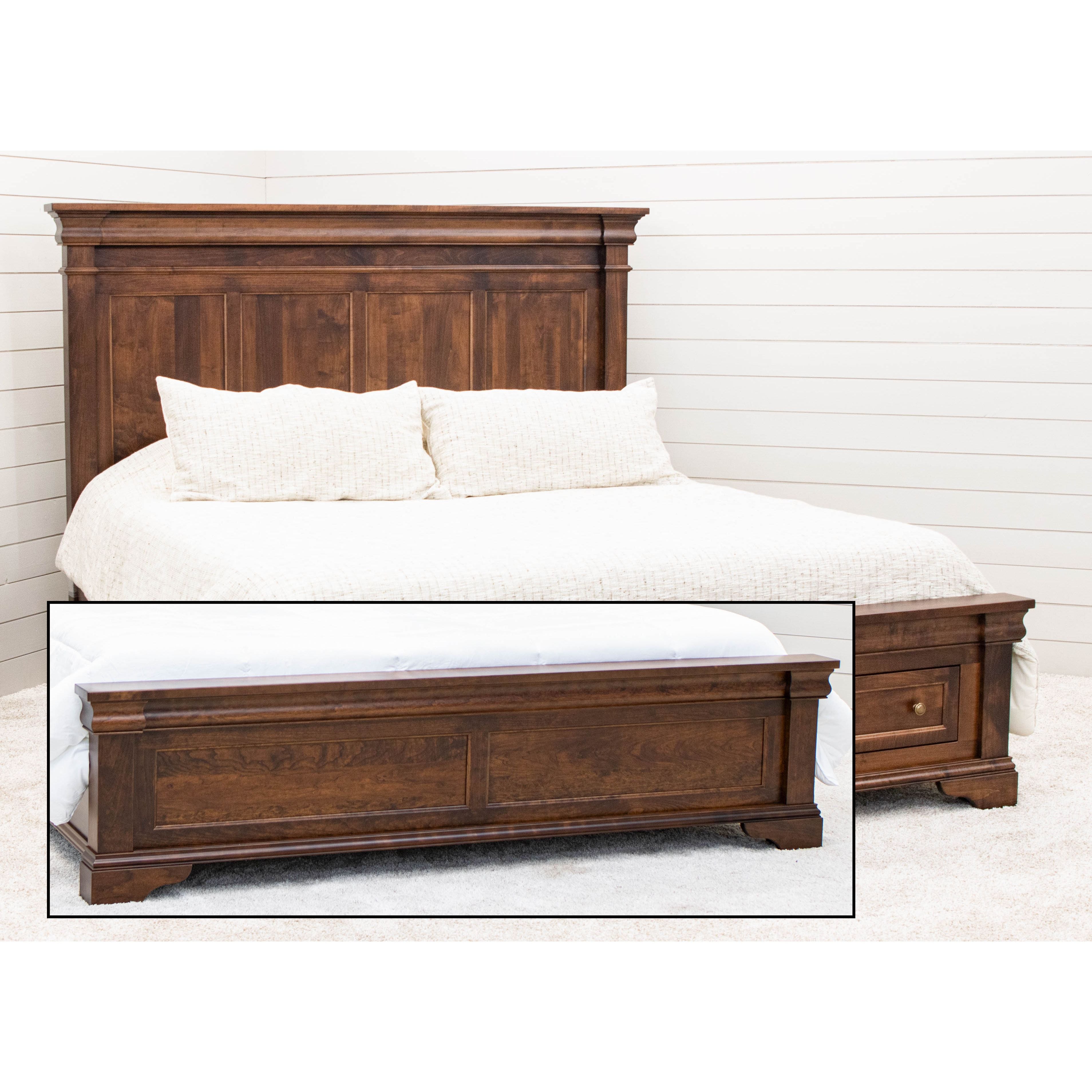 Belmont Queen Maple Wood Storage Platform Bed | ASB