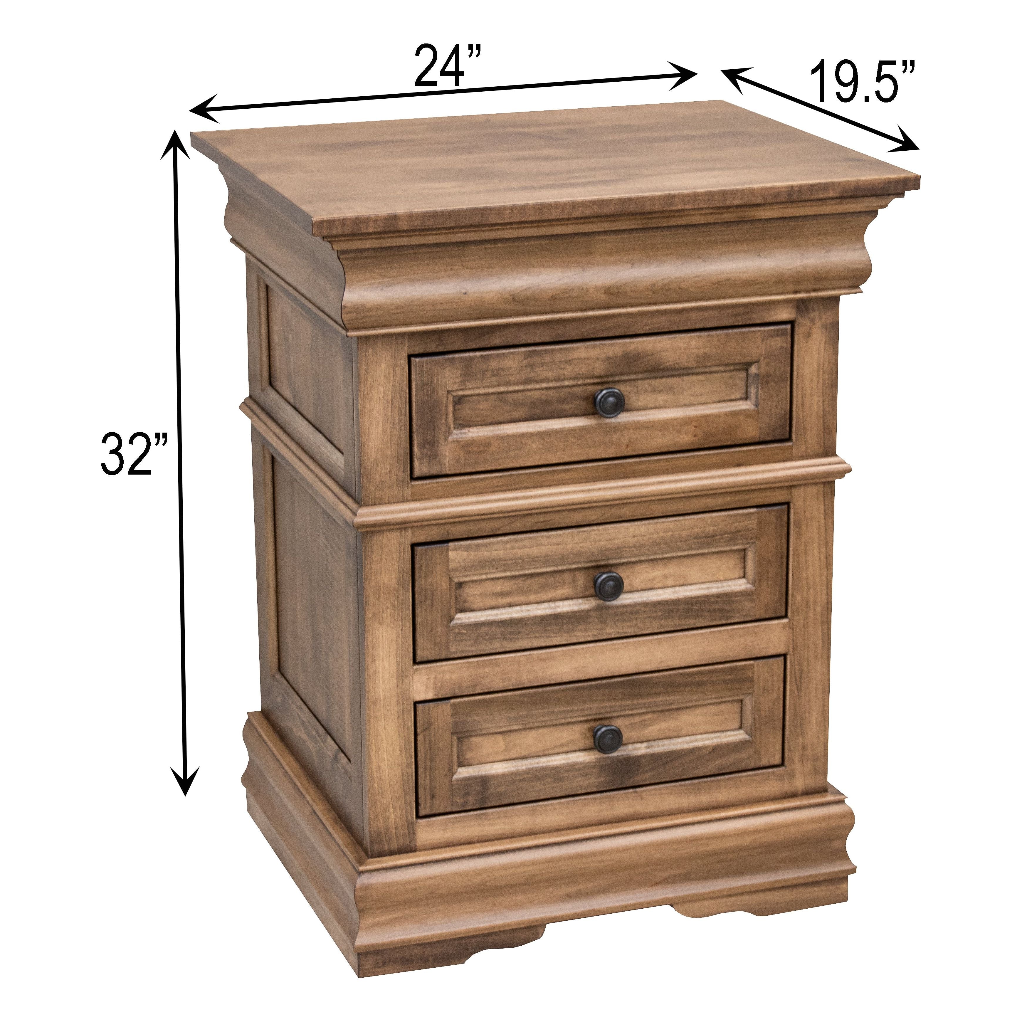 Belmont 3-Drawer Nightstand