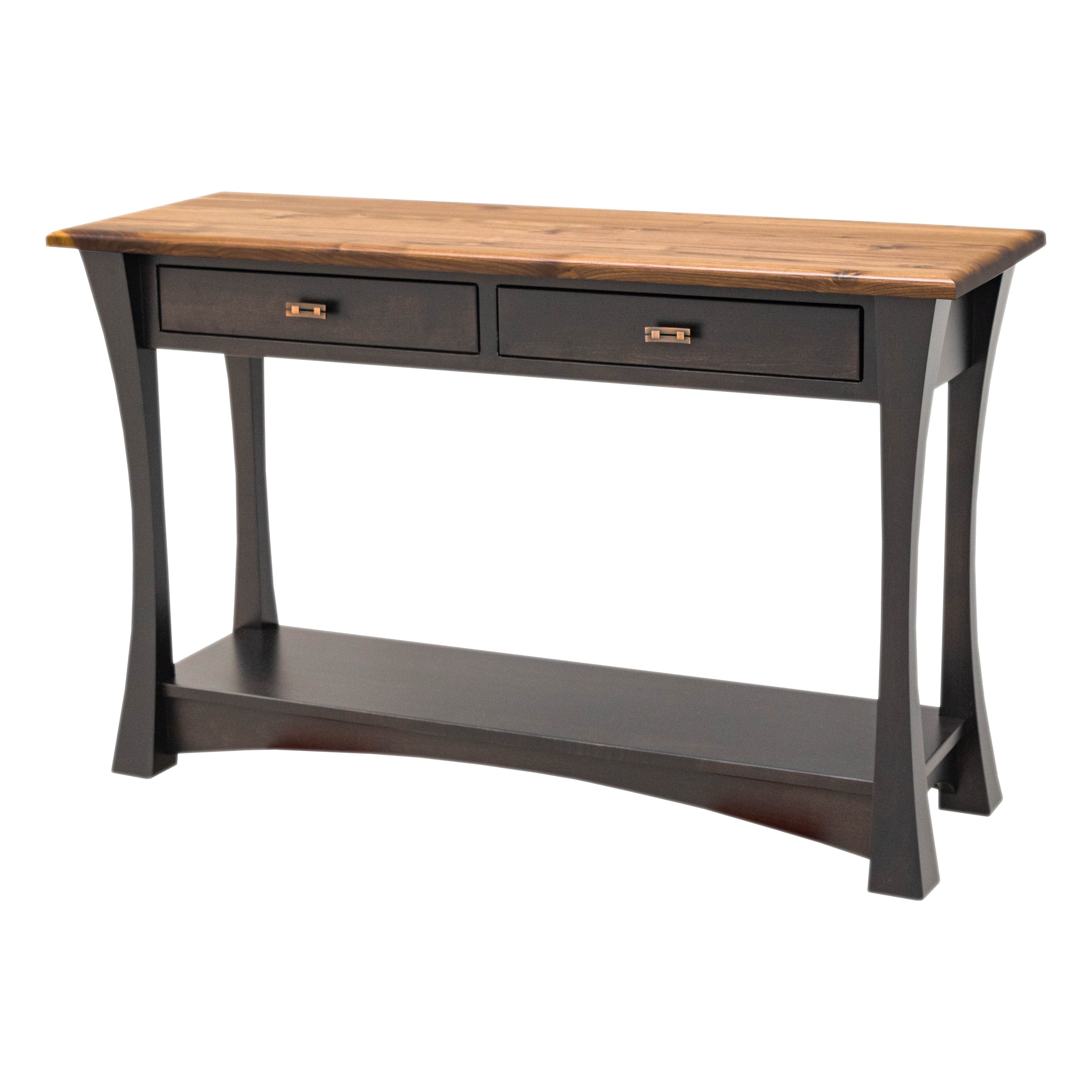 Brooklyn Black & Wood Open Sofa Table | M-EB&RW-NAT