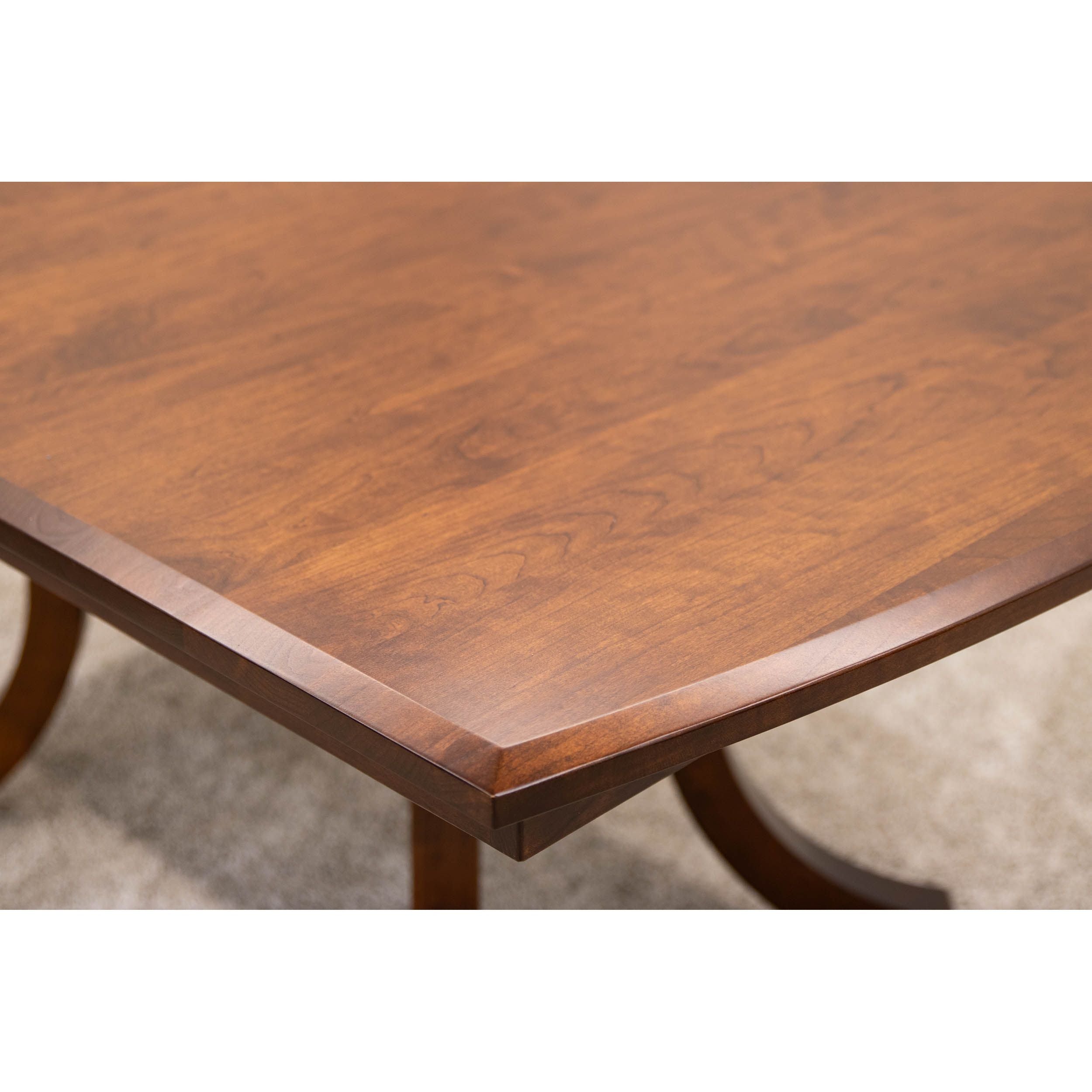 Carlisle Double Pedestal Cherry Wood Amish Extending Dining Table | MC
