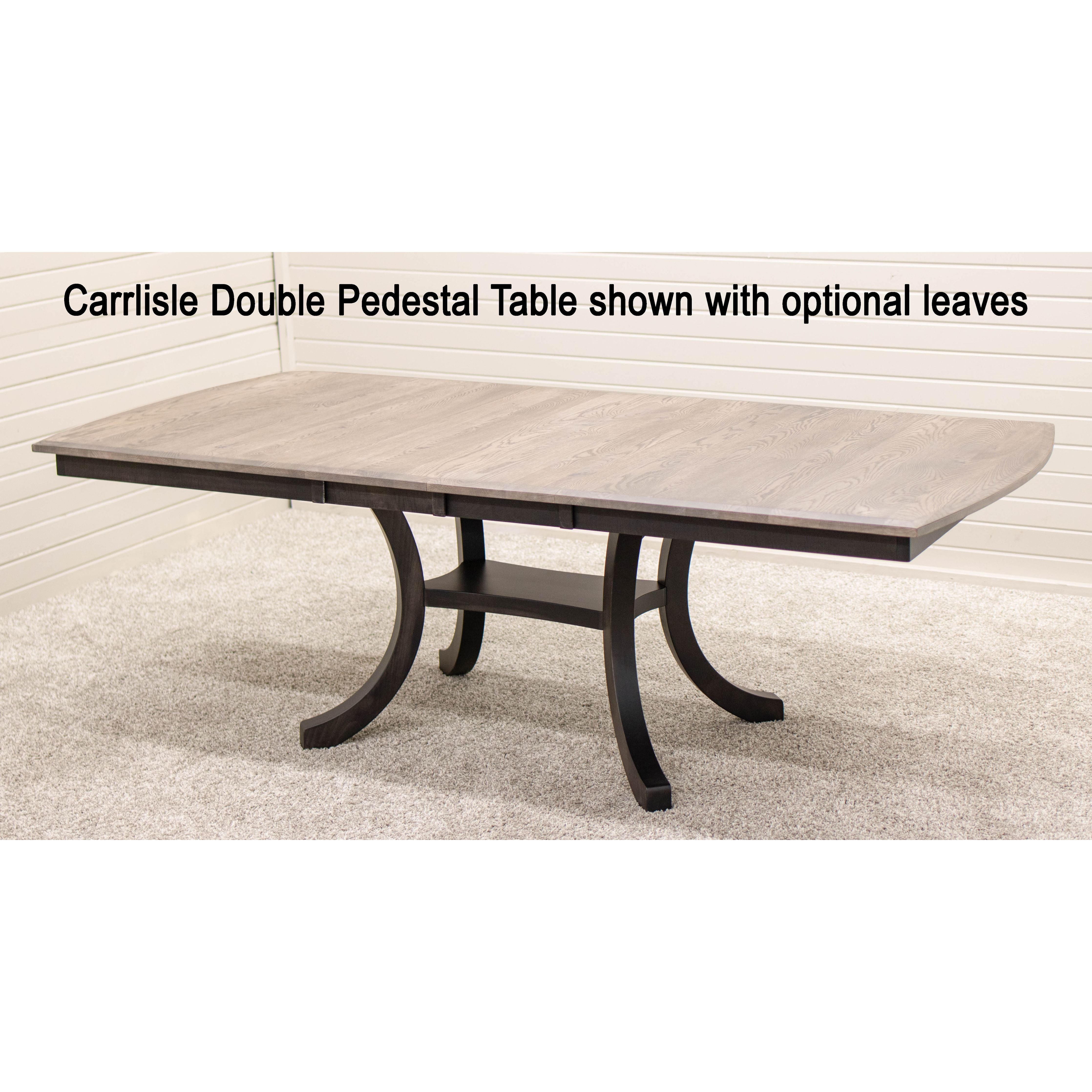 Carlisle Double Pedestal Maple Wood Amish Extending Dining Table | DS
