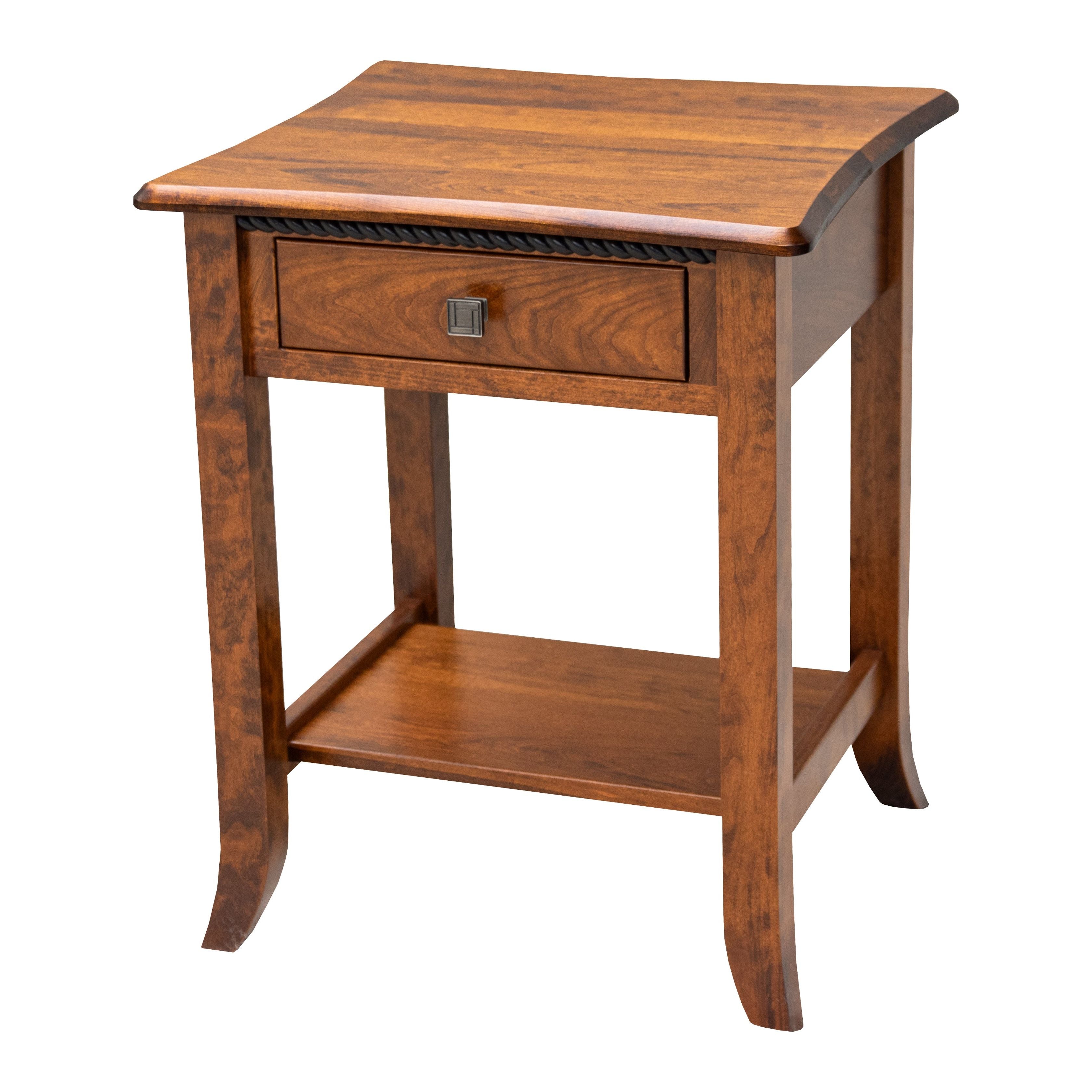 その他 WOOD SETTON ENGLAND Plymouth Cherry Wood Open Square Chairside End Table