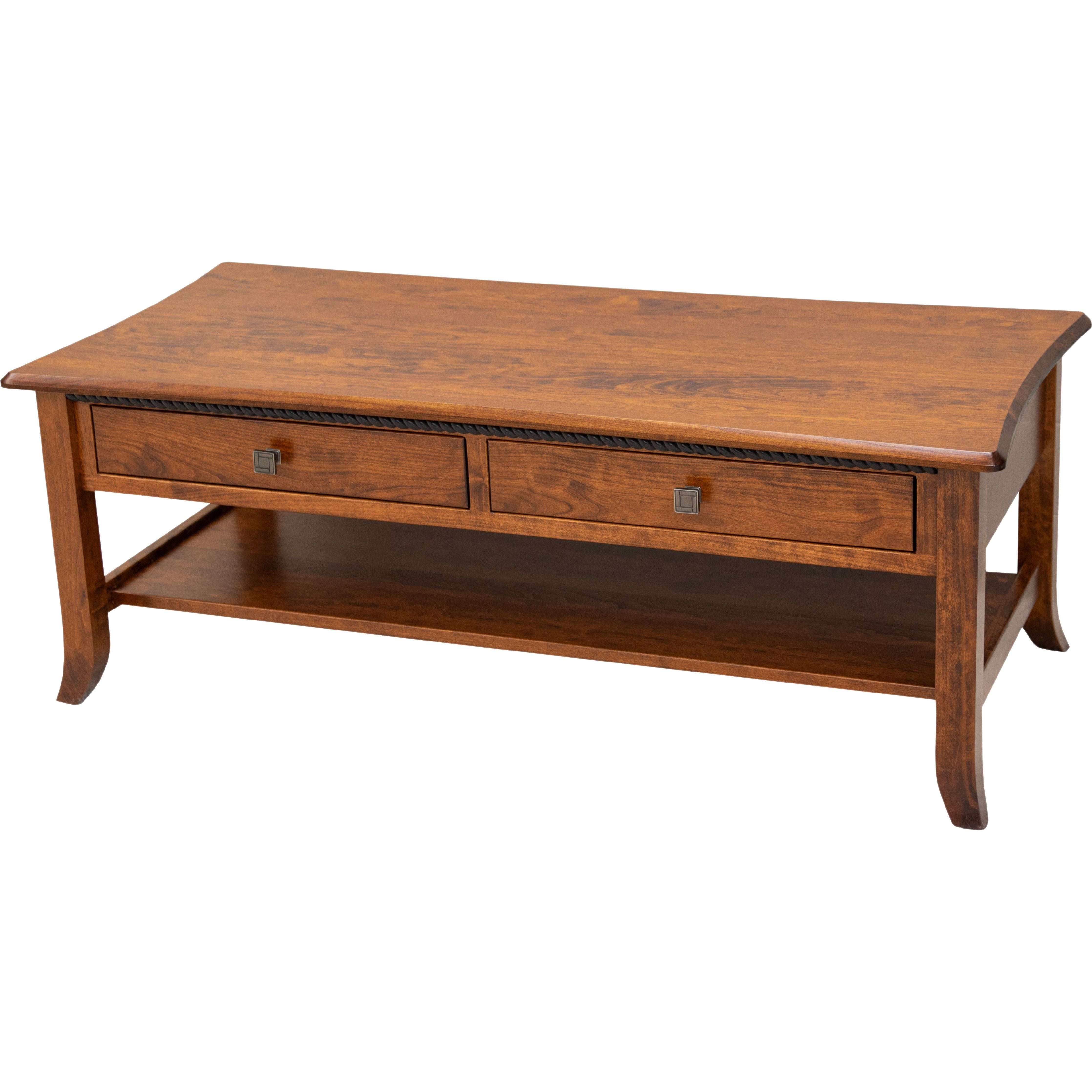 Plymouth Cherry Wood Rectangle Open Coffee Table
