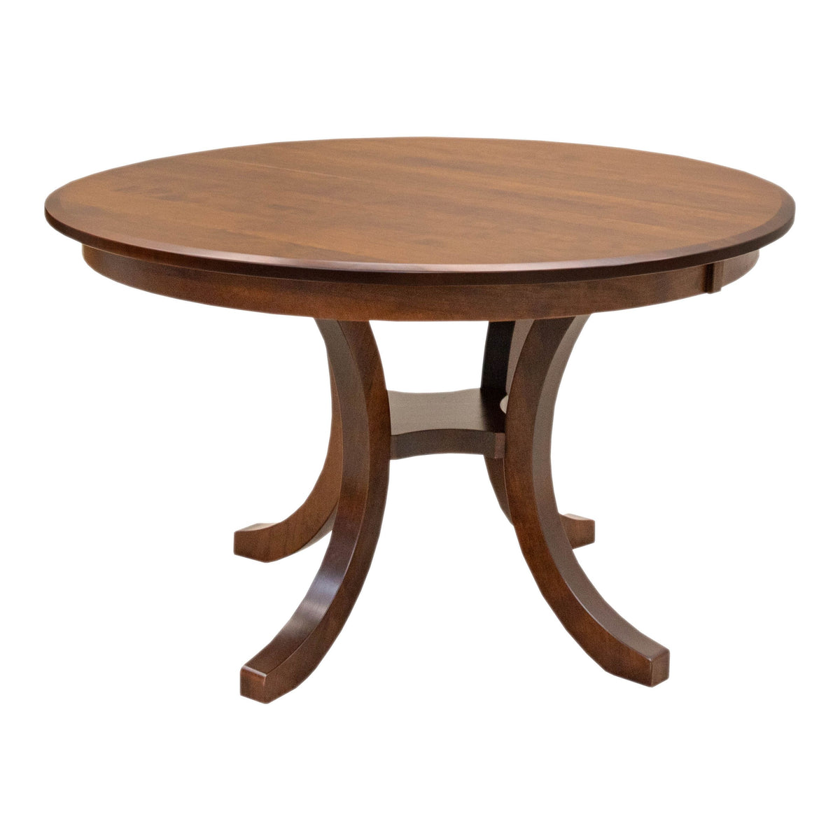 Carlisle Round Single Pedestal Cherry Wood Extending Dining Table | MC