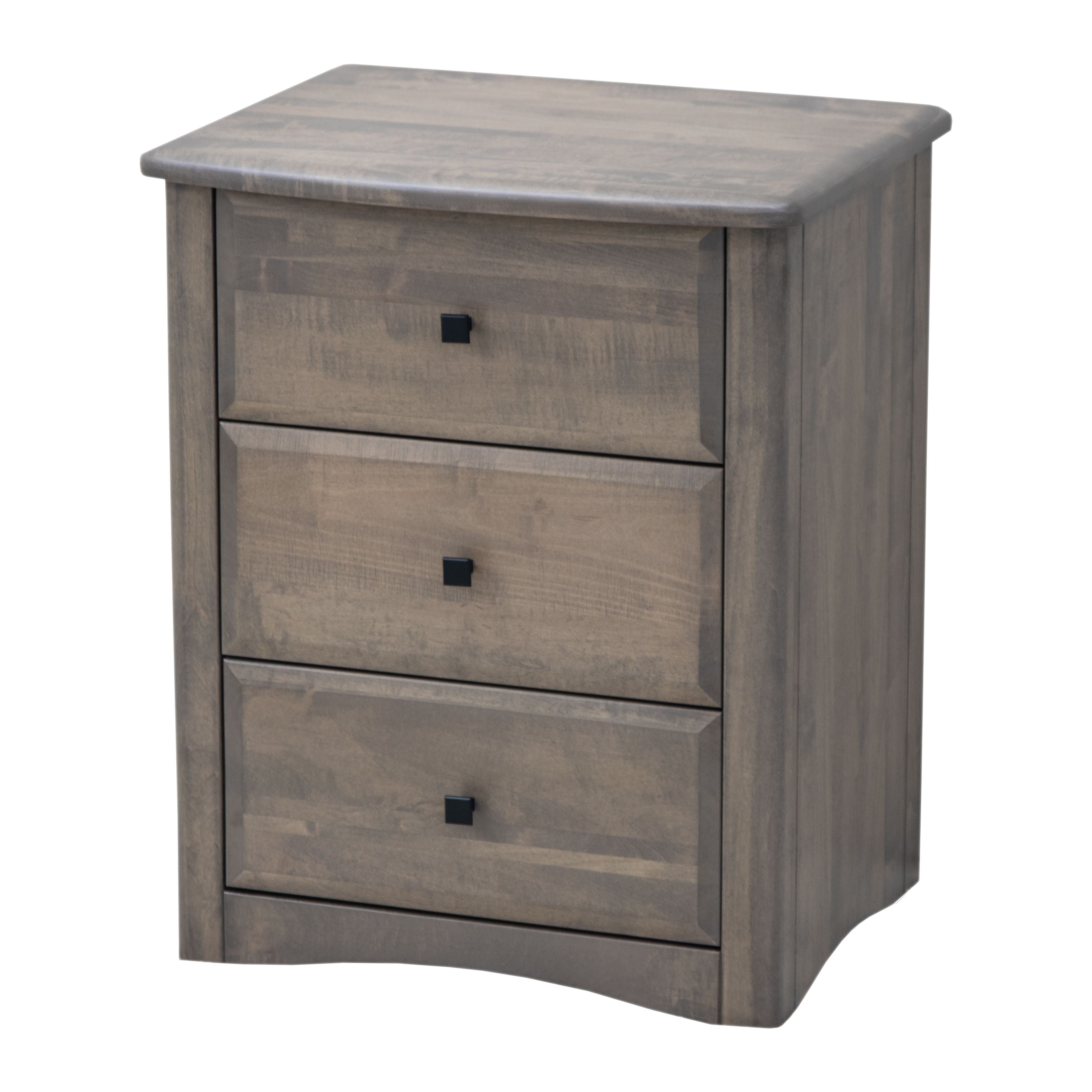Carrington Maple Wood 3-Drawer Nightstand | DCD