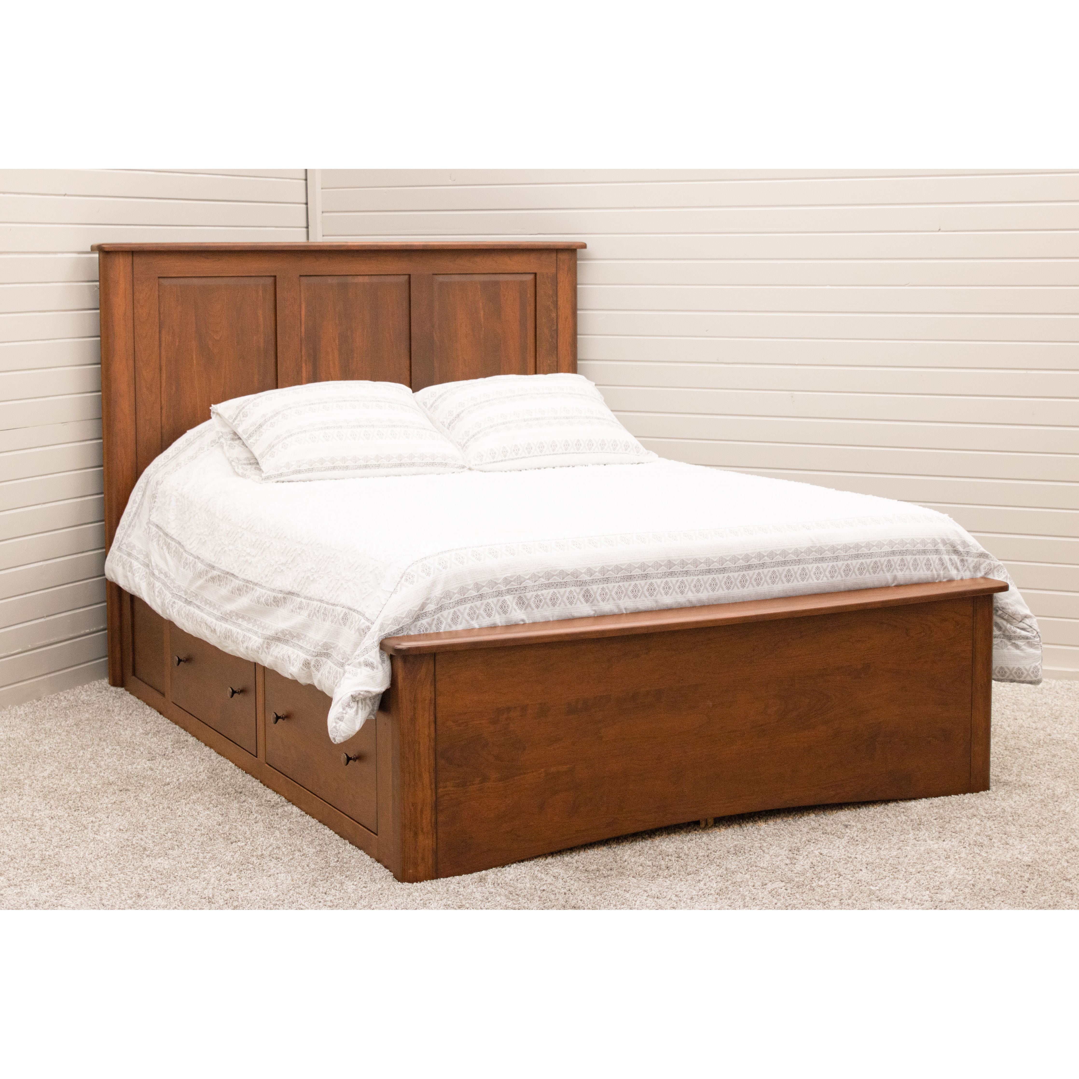 Carrington Wood Panel Storage Platform Bed