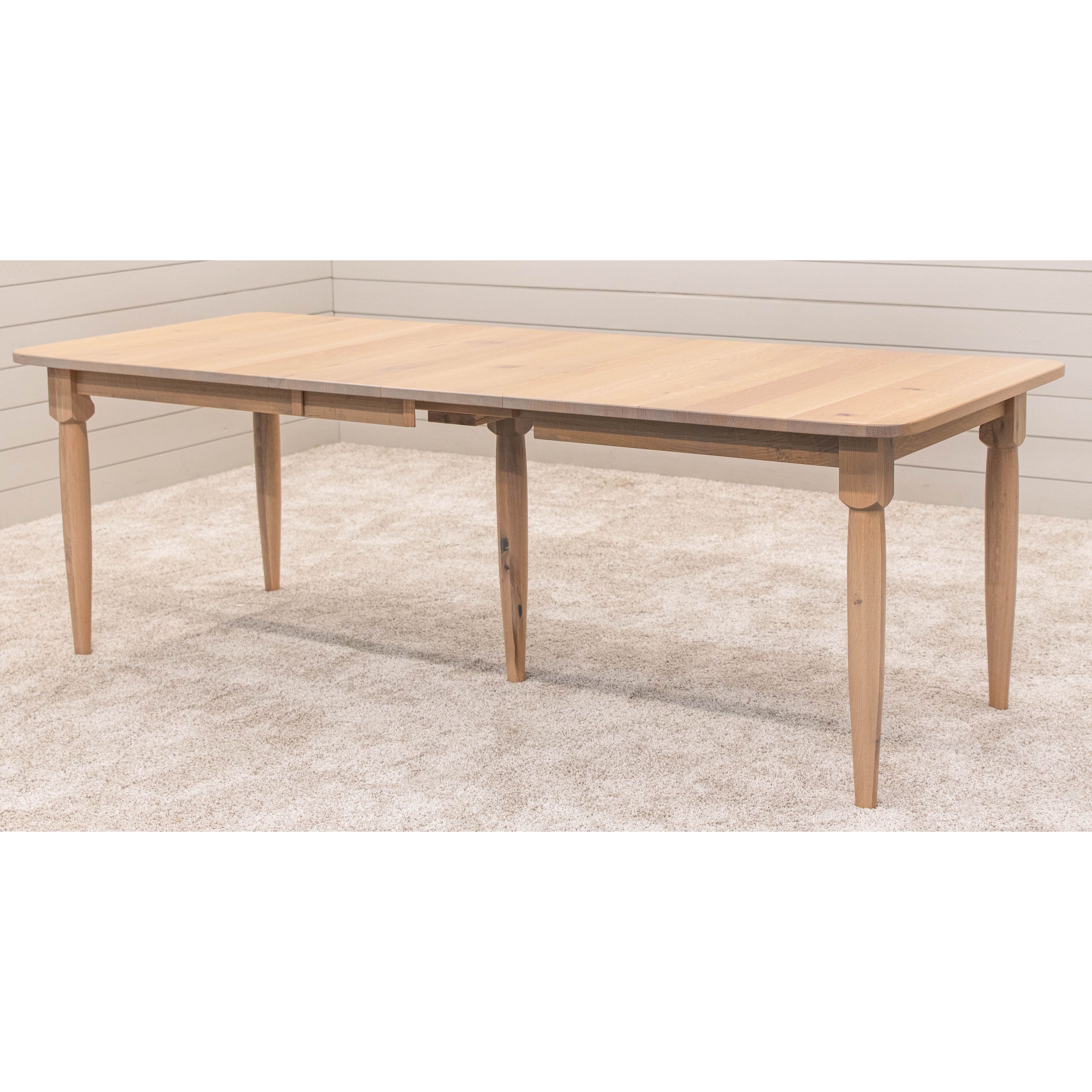 Cassidy Mid Century Quarter Sawn White Oak Wood Extending Dining Table | LAT