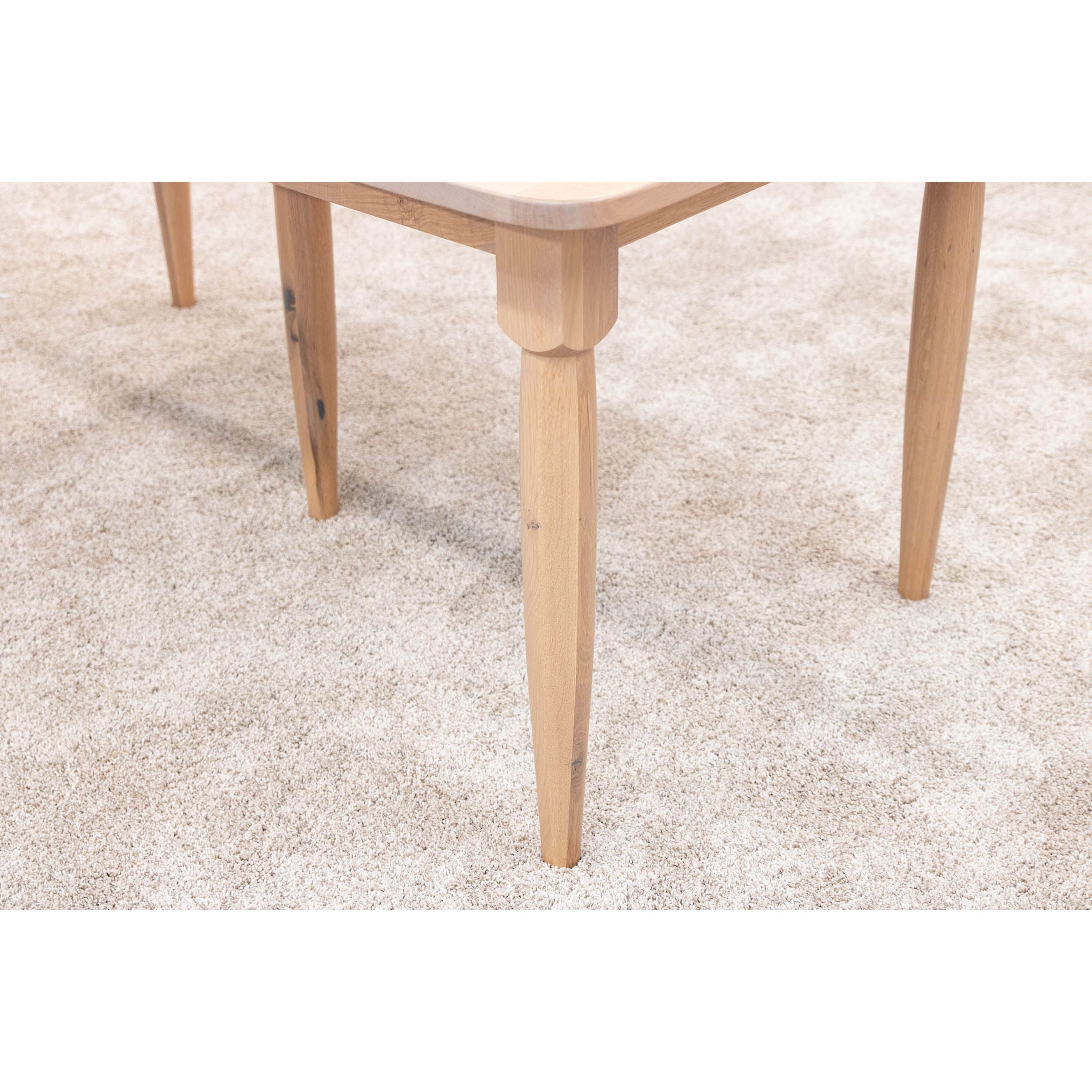 Cassidy Mid Century Quarter Sawn White Oak Wood Extending Dining Table | LAT