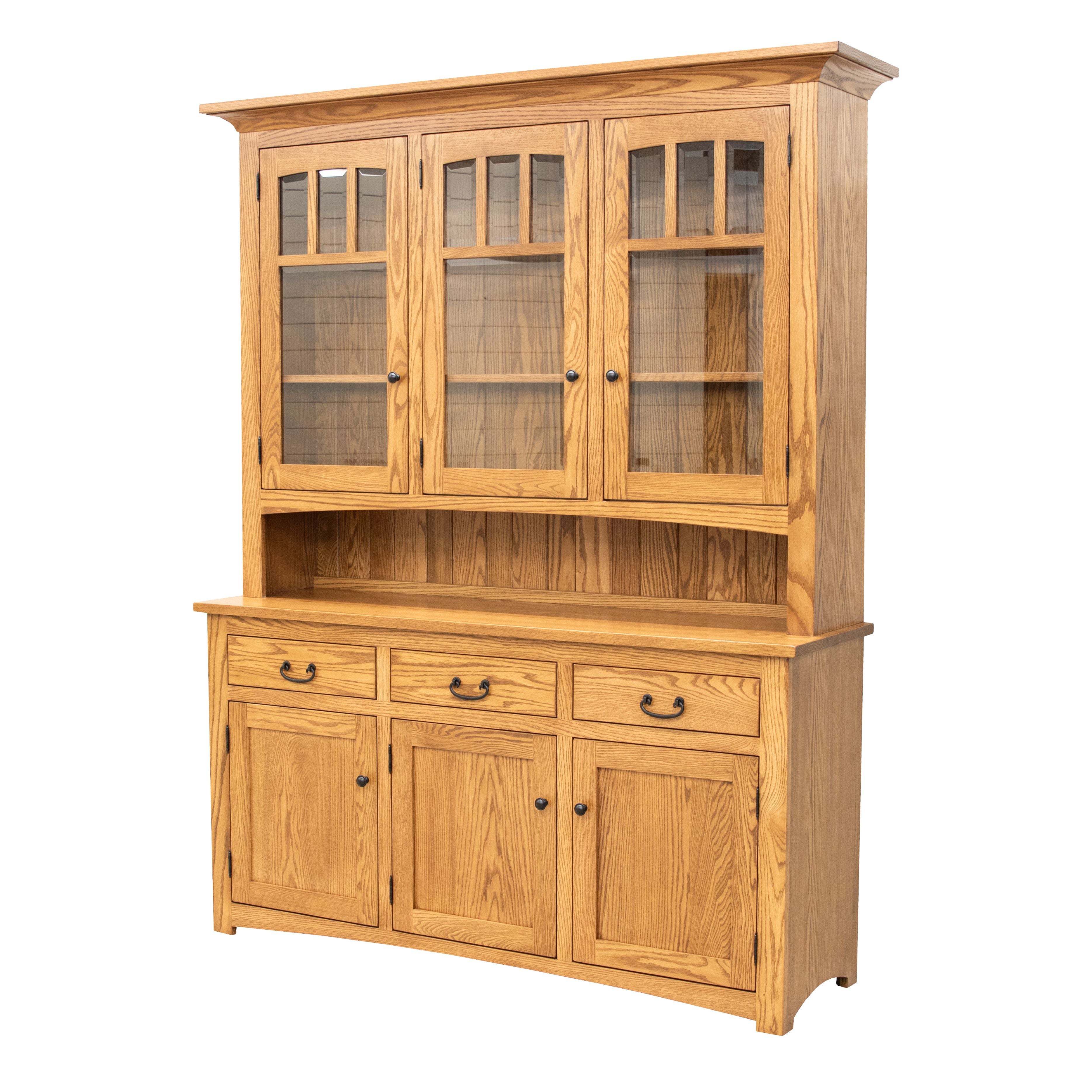 Amish Century Mission Oak Wood Hutch | Golden Honey Color