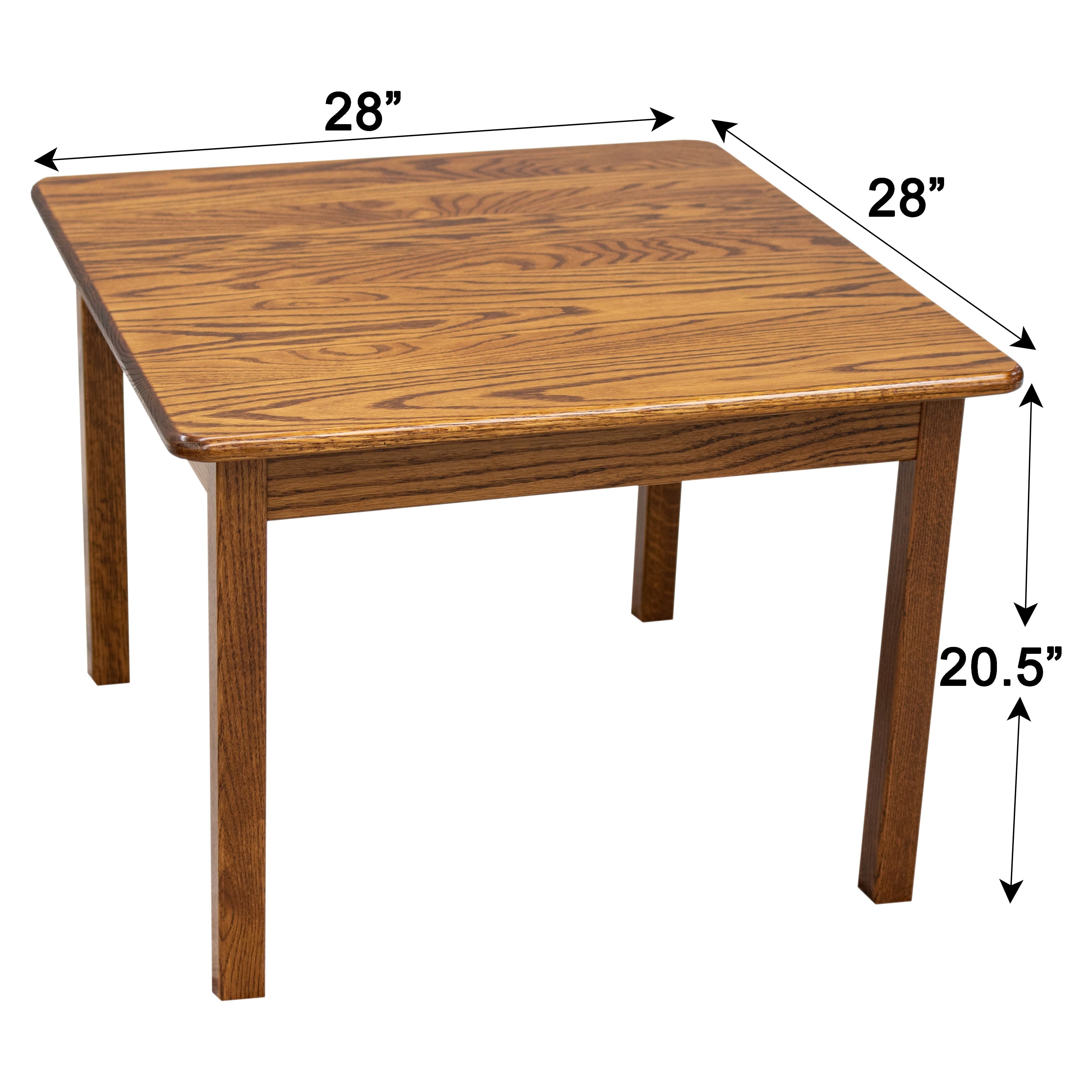 Child's Solid Oak Wood Table with Cherry Color Finish