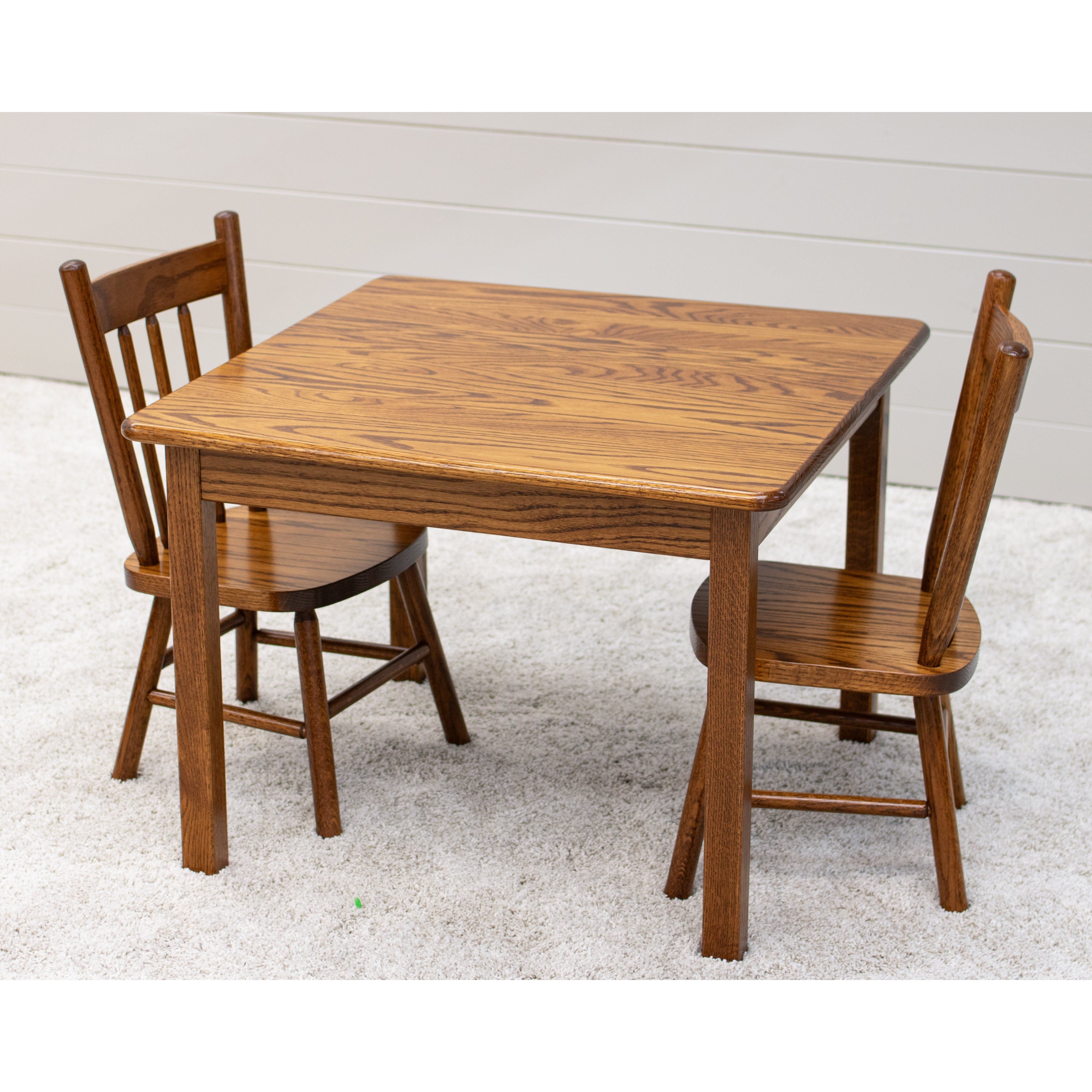 Child's Oak Wood Chair with Asbury Brown Finish