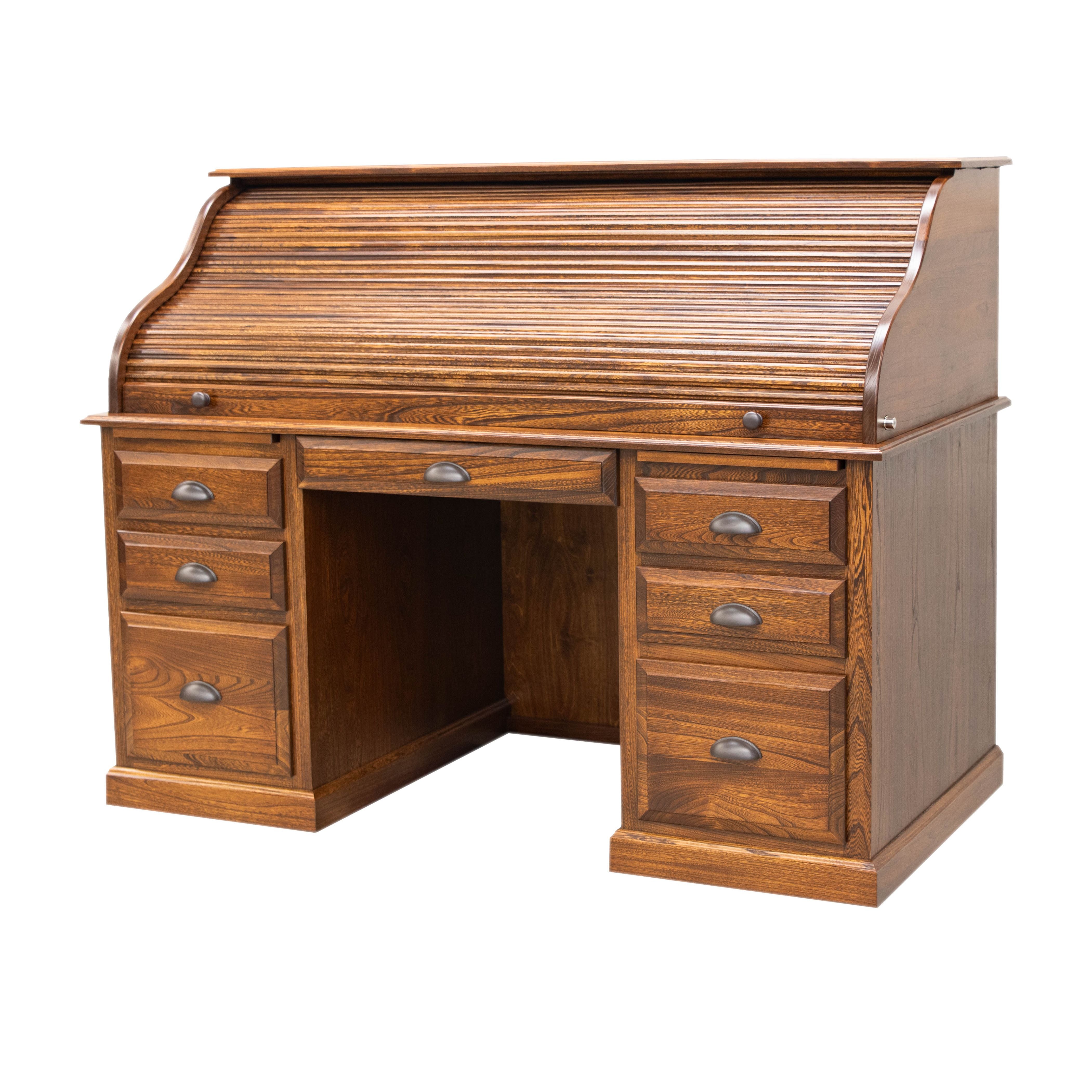 Conventional Elm Wood Rolltop Desk | MC