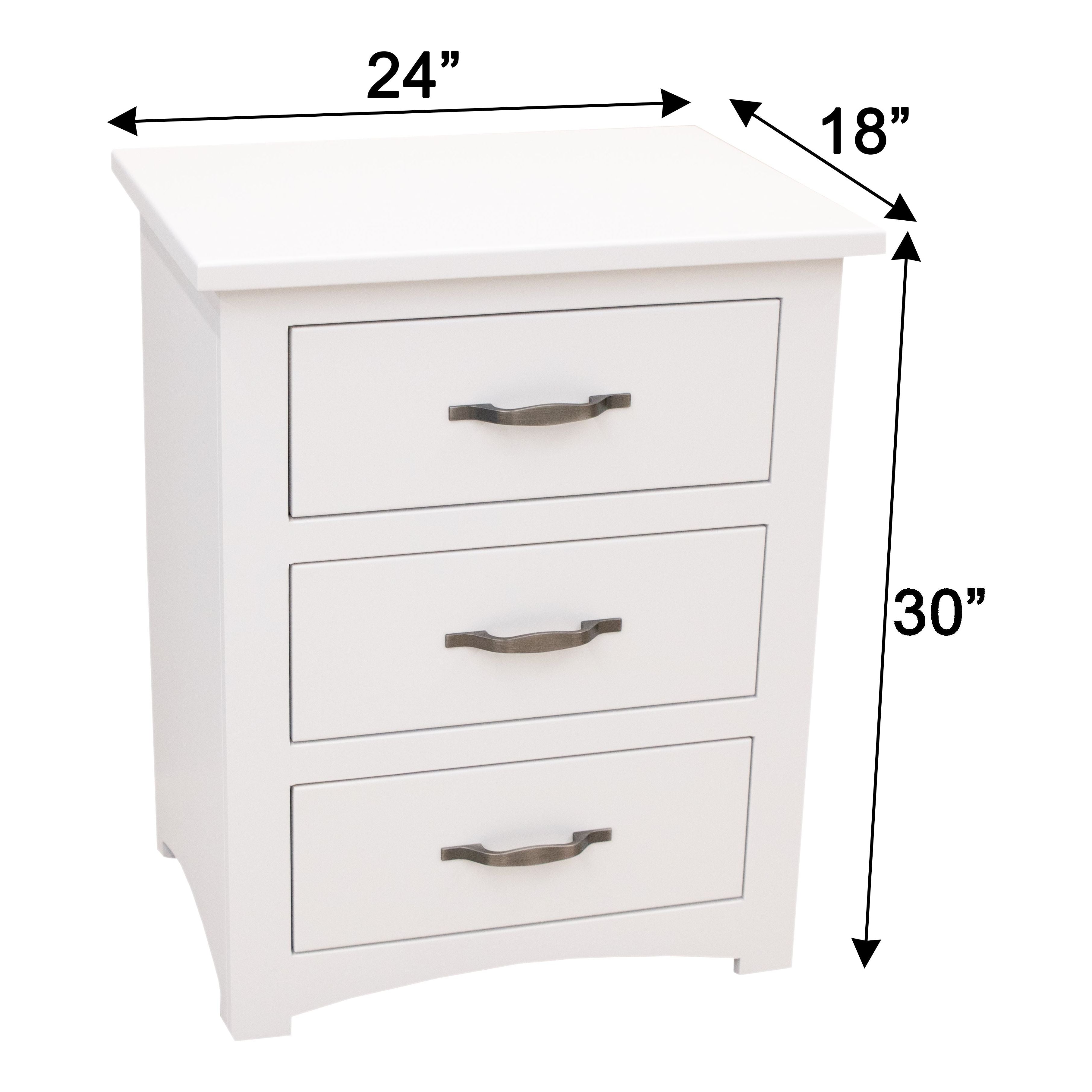 Weston 3-Drawer Nightstand