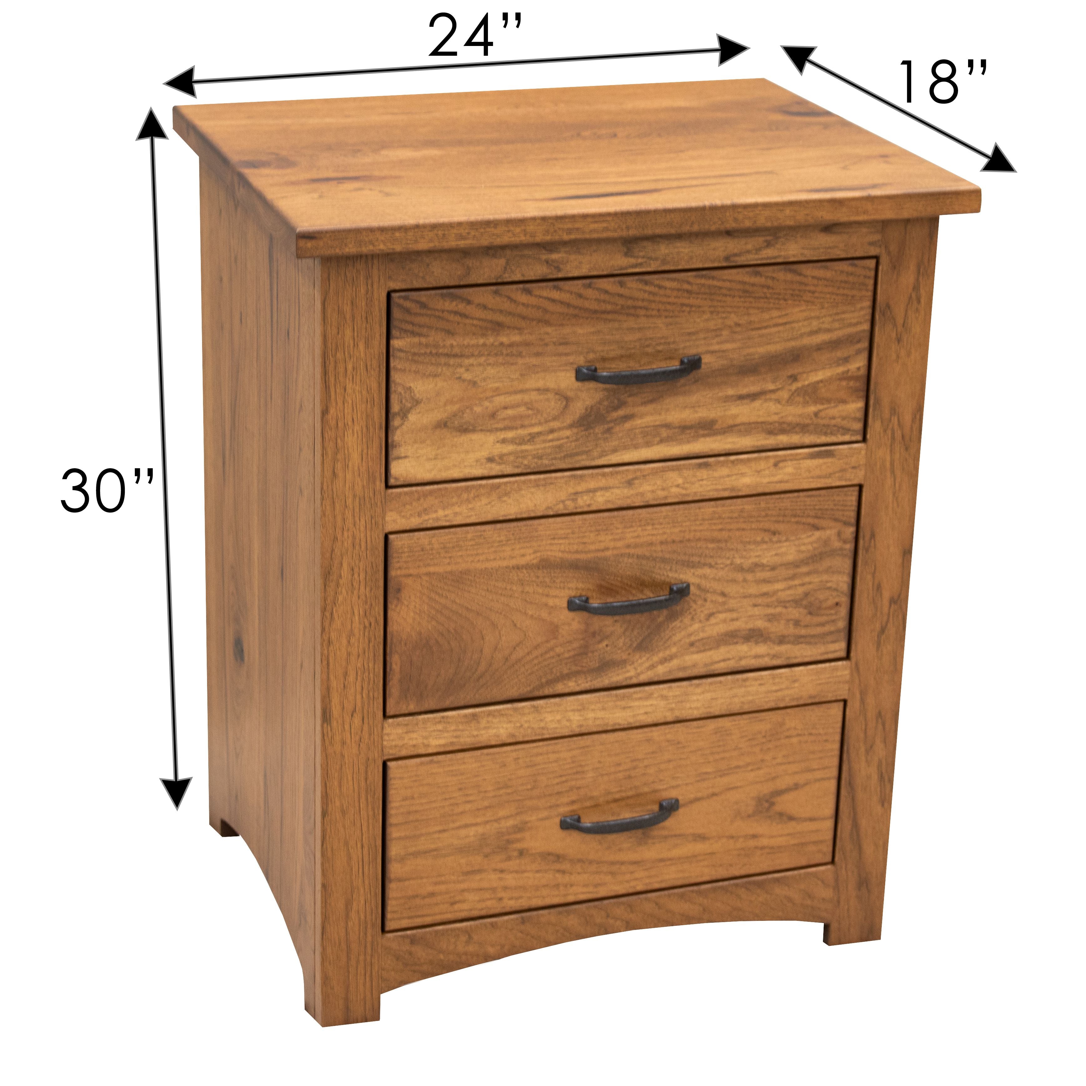 Weston 3-Drawer Nightstand
