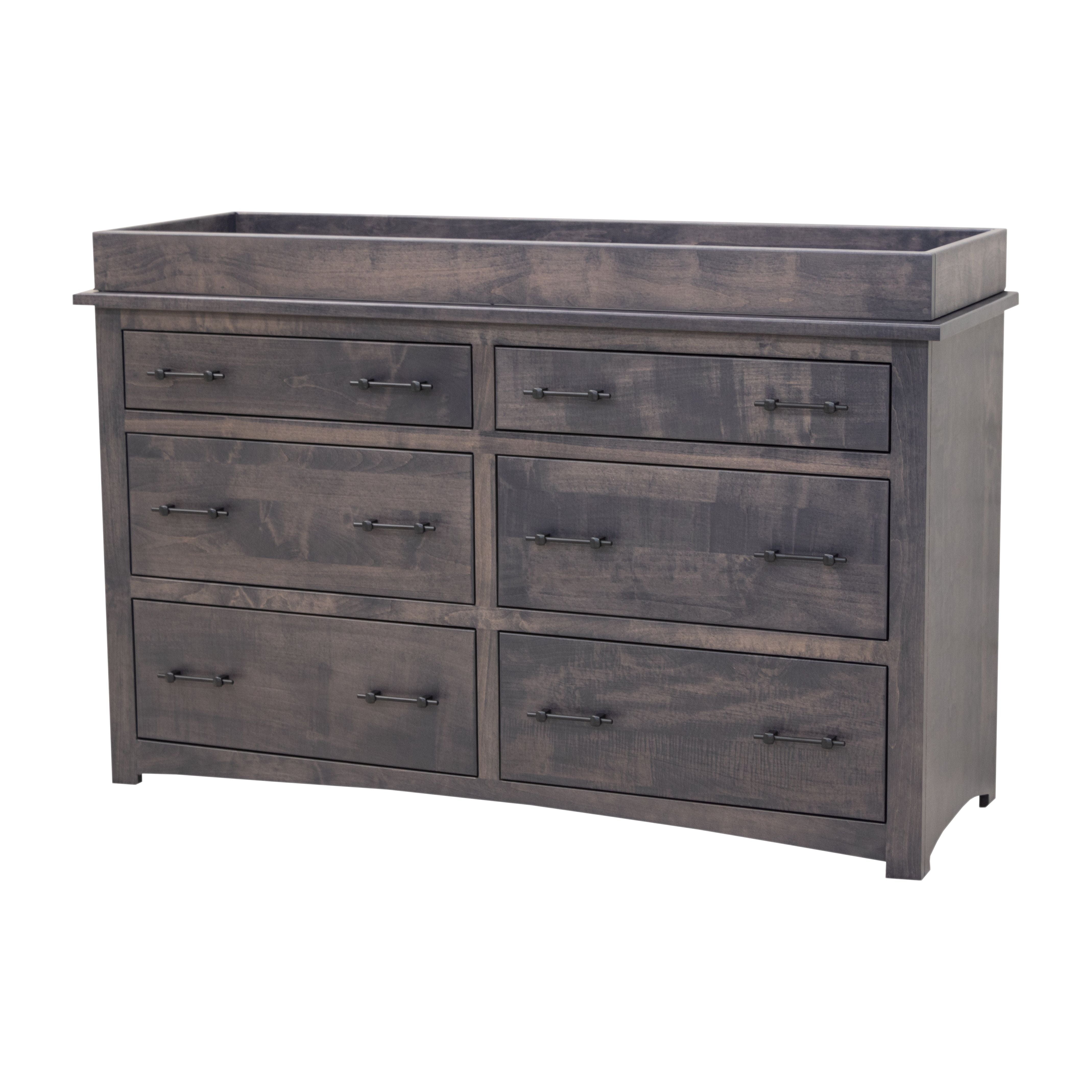 Craftsman Mission 6-Drawer Nursery Dresser with Changing Topper