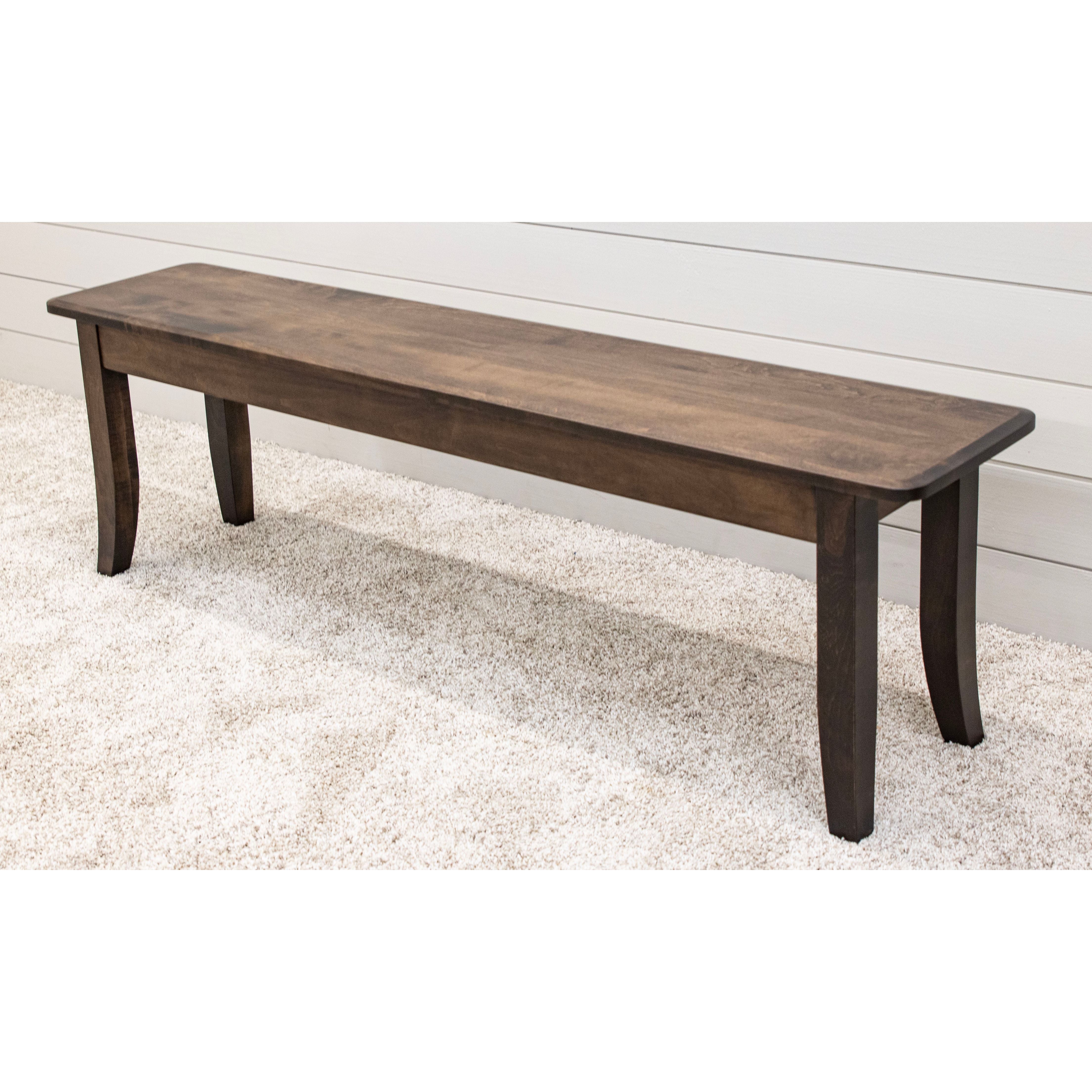60" Curved Shaker Bench