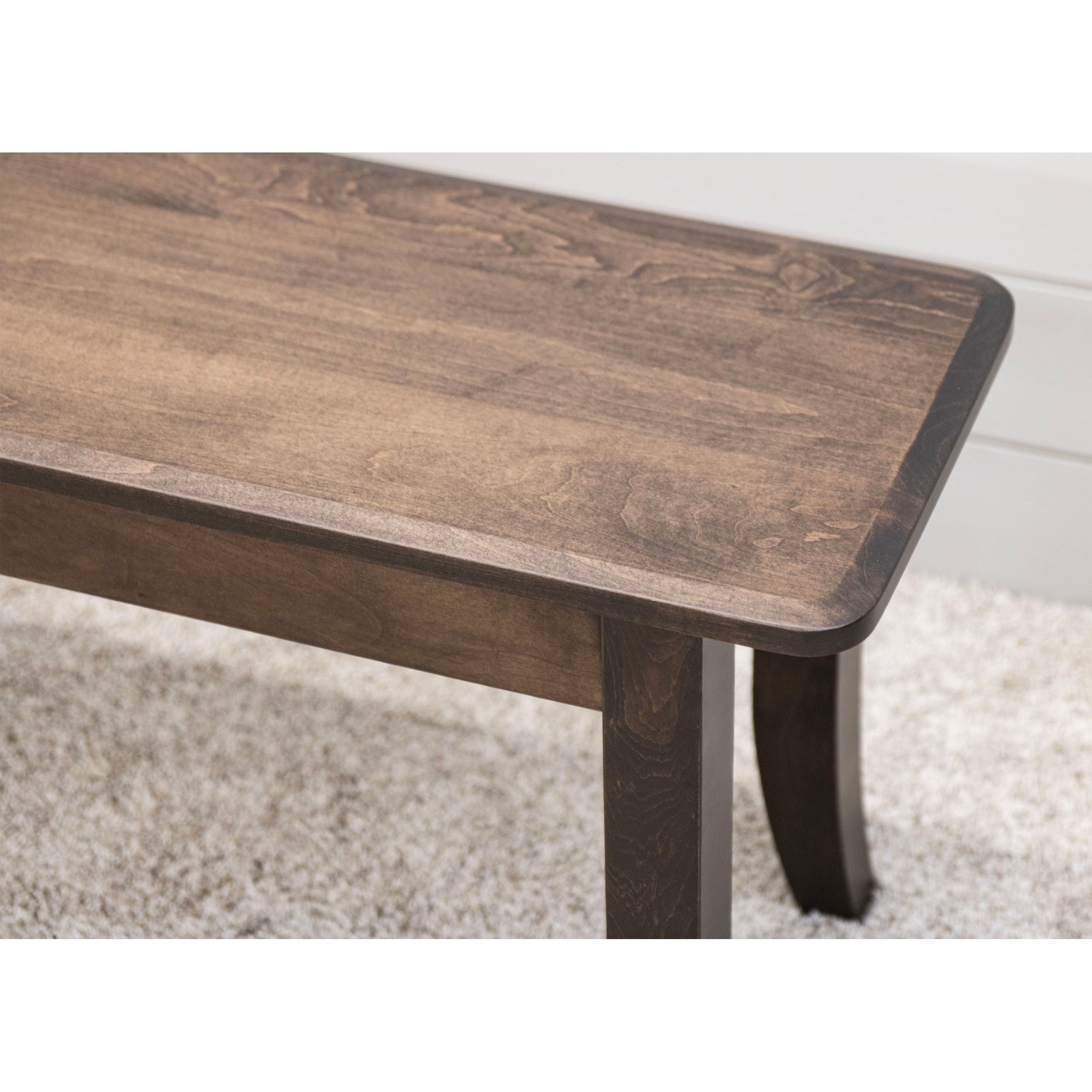 60" Curved Shaker Bench