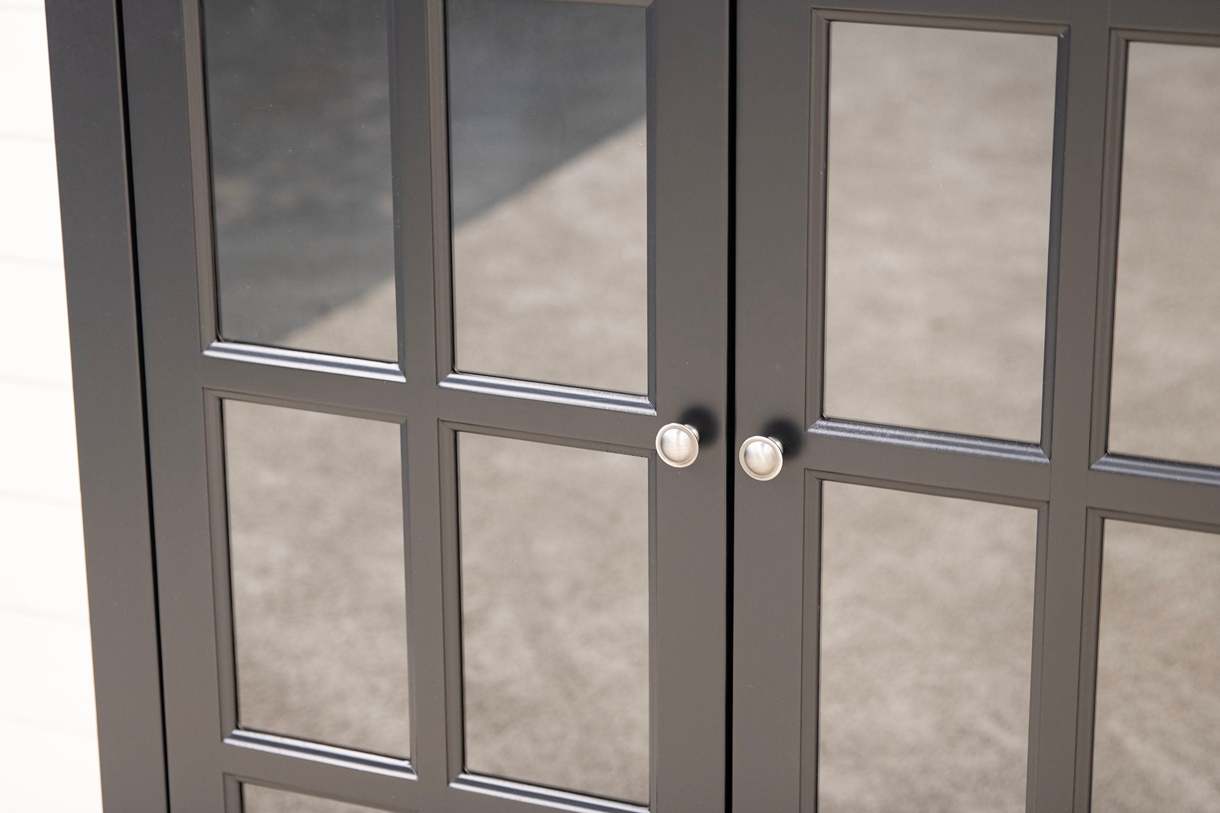 Glass Door Grid Cabinet
