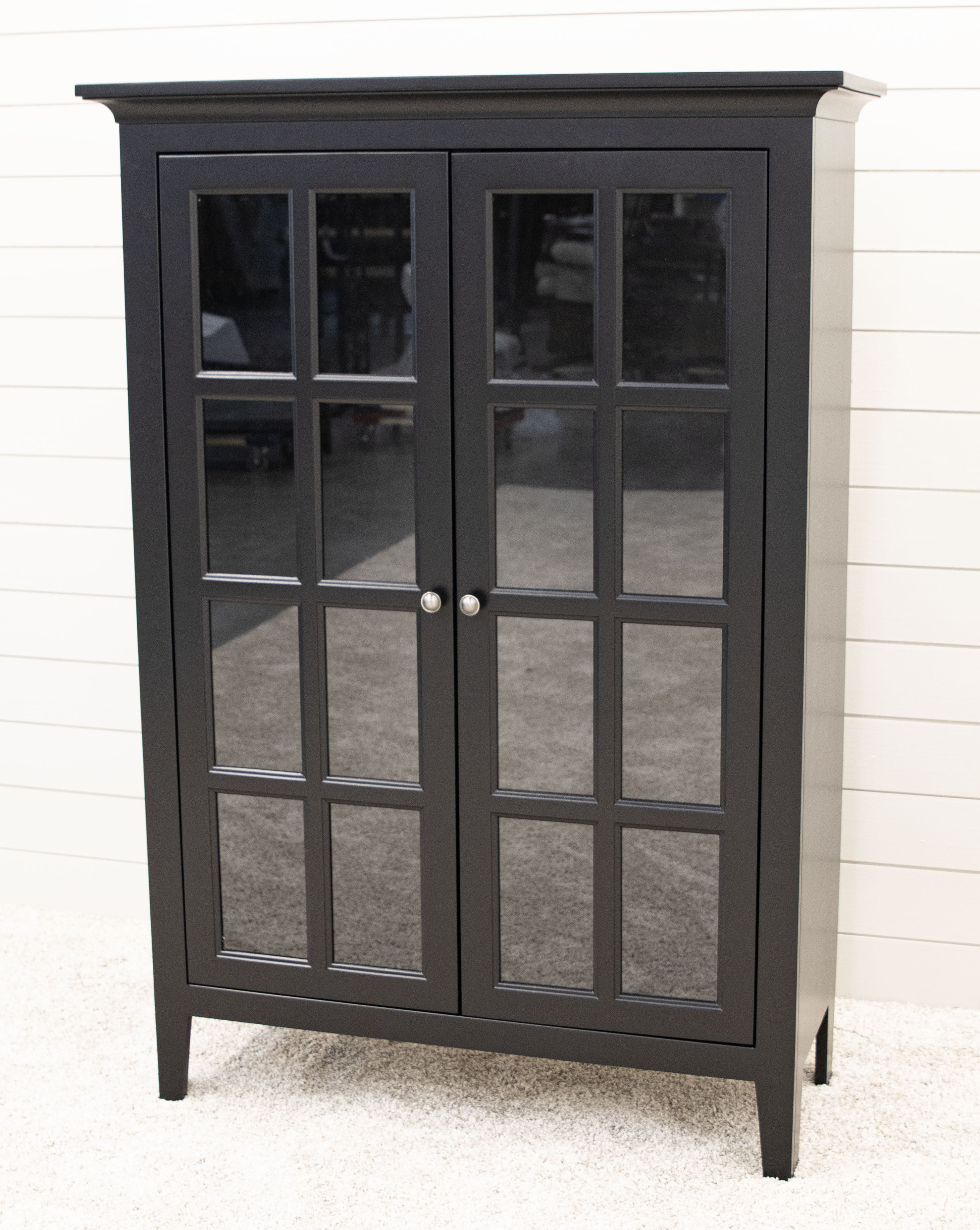 Glass Door Grid Cabinet