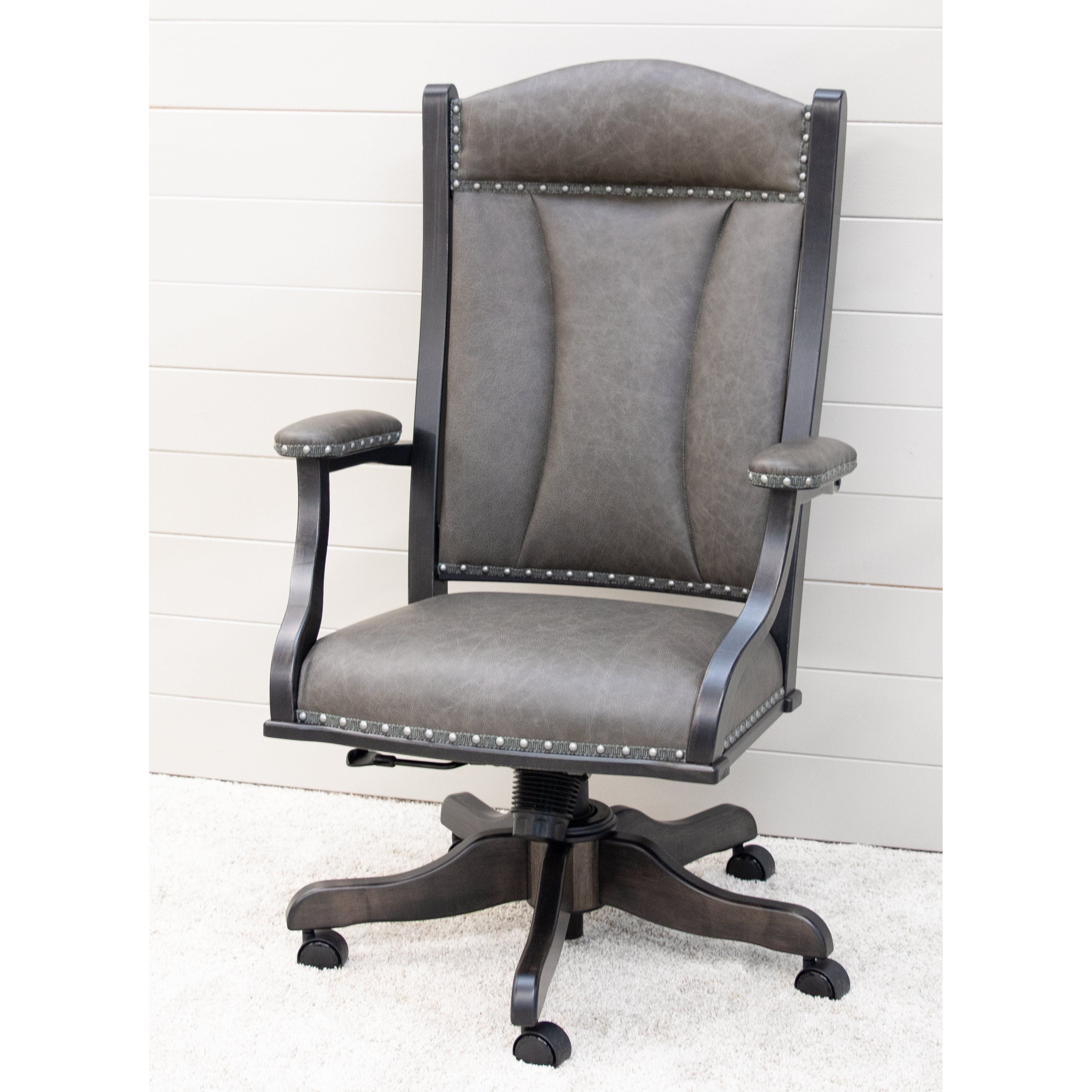 DC55DeskChairwithSaloonGreyLea