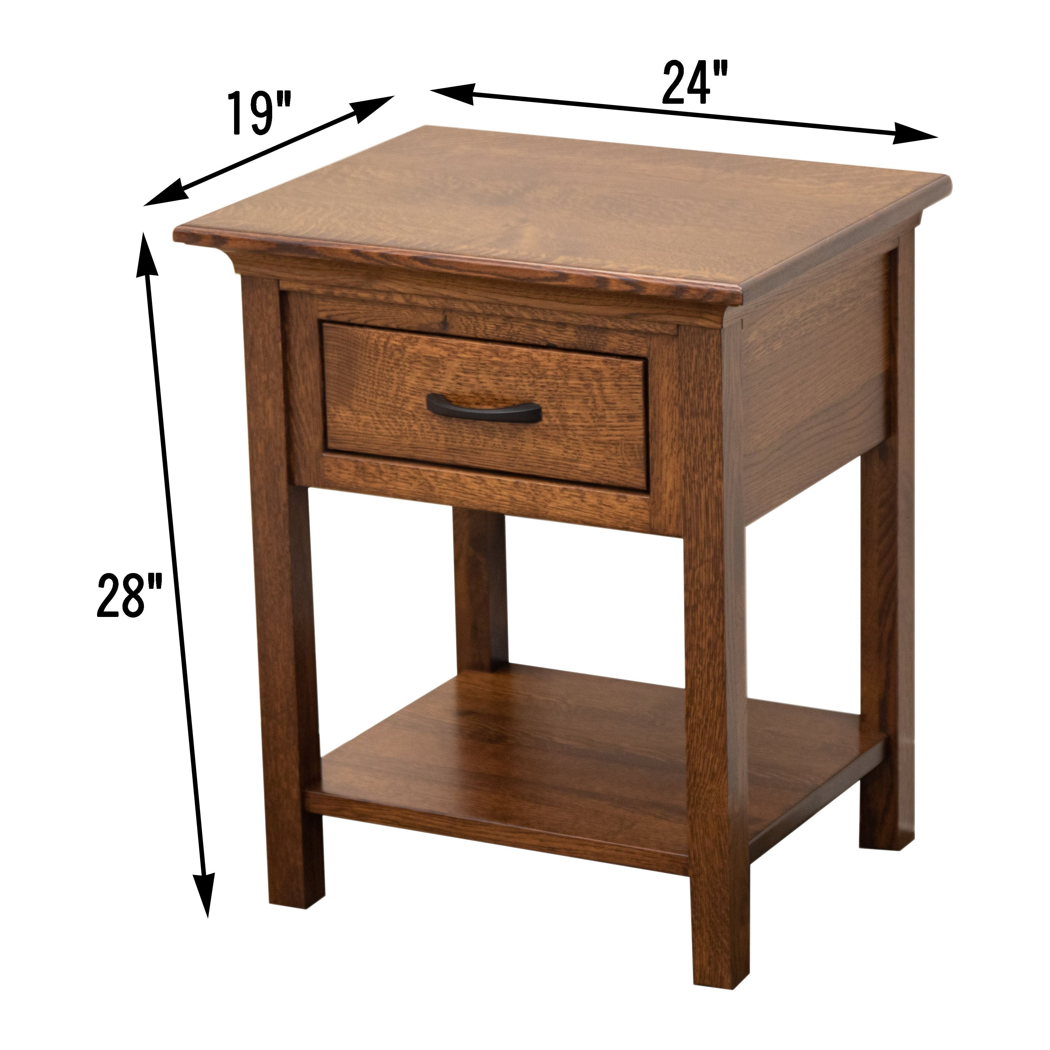 DCF Mission 1-Drawer, Open Nightstand