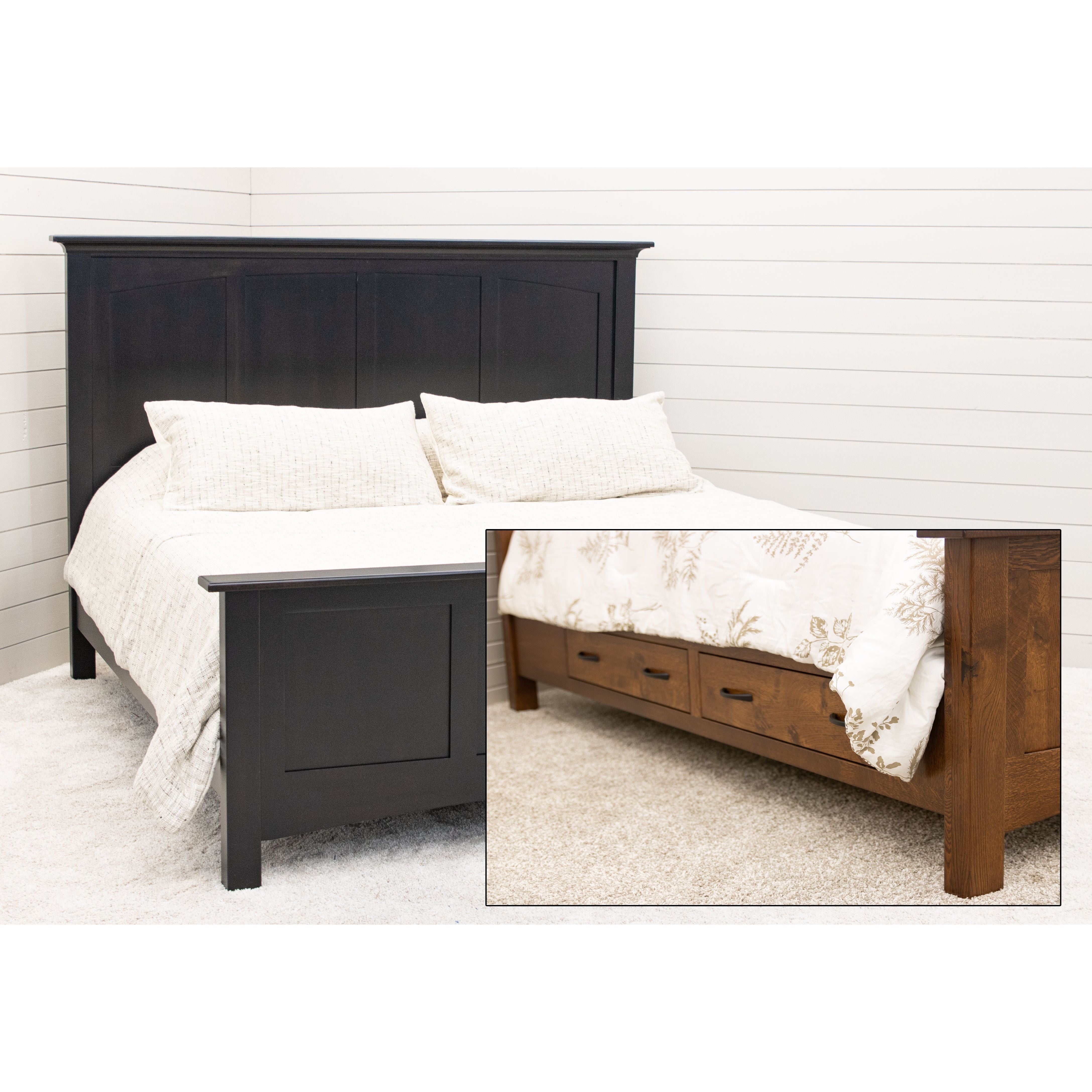 DCF Mission Wood Panel Storage Platform Bed