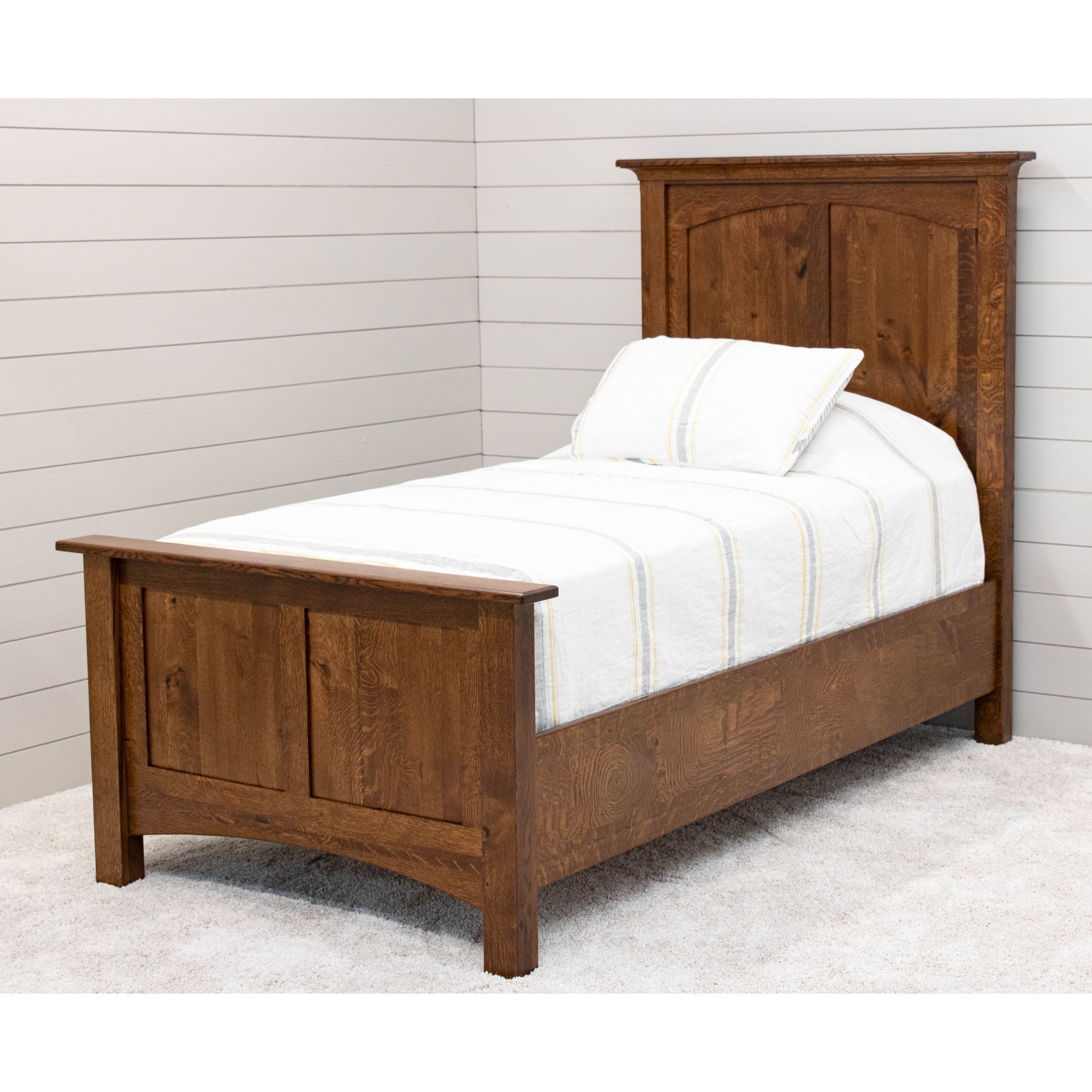 DCF Mission Twin Quarter Sawn White Oak Wood Storage Platform Bed | ASB