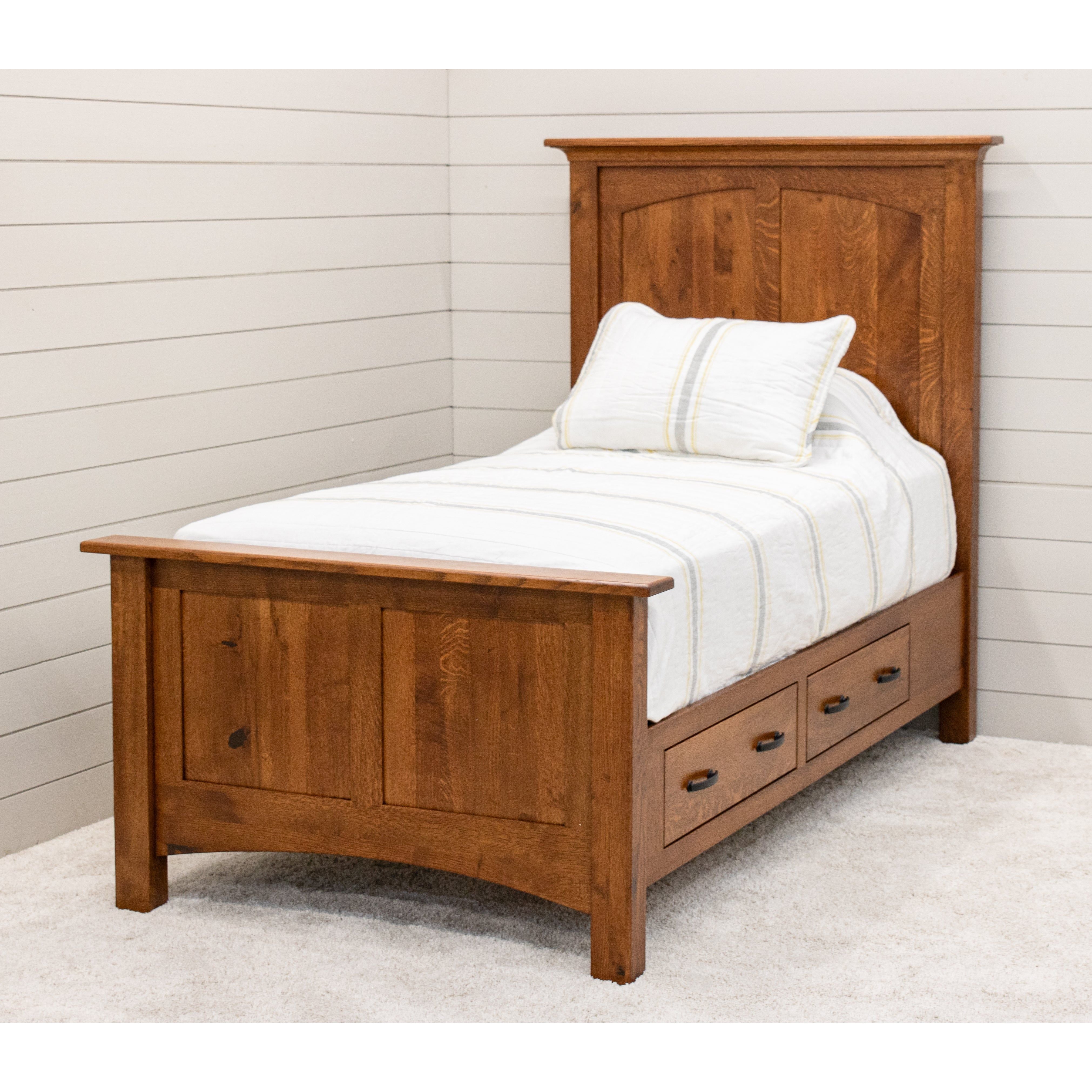 DCF Mission Twin Storage Platform Bed
