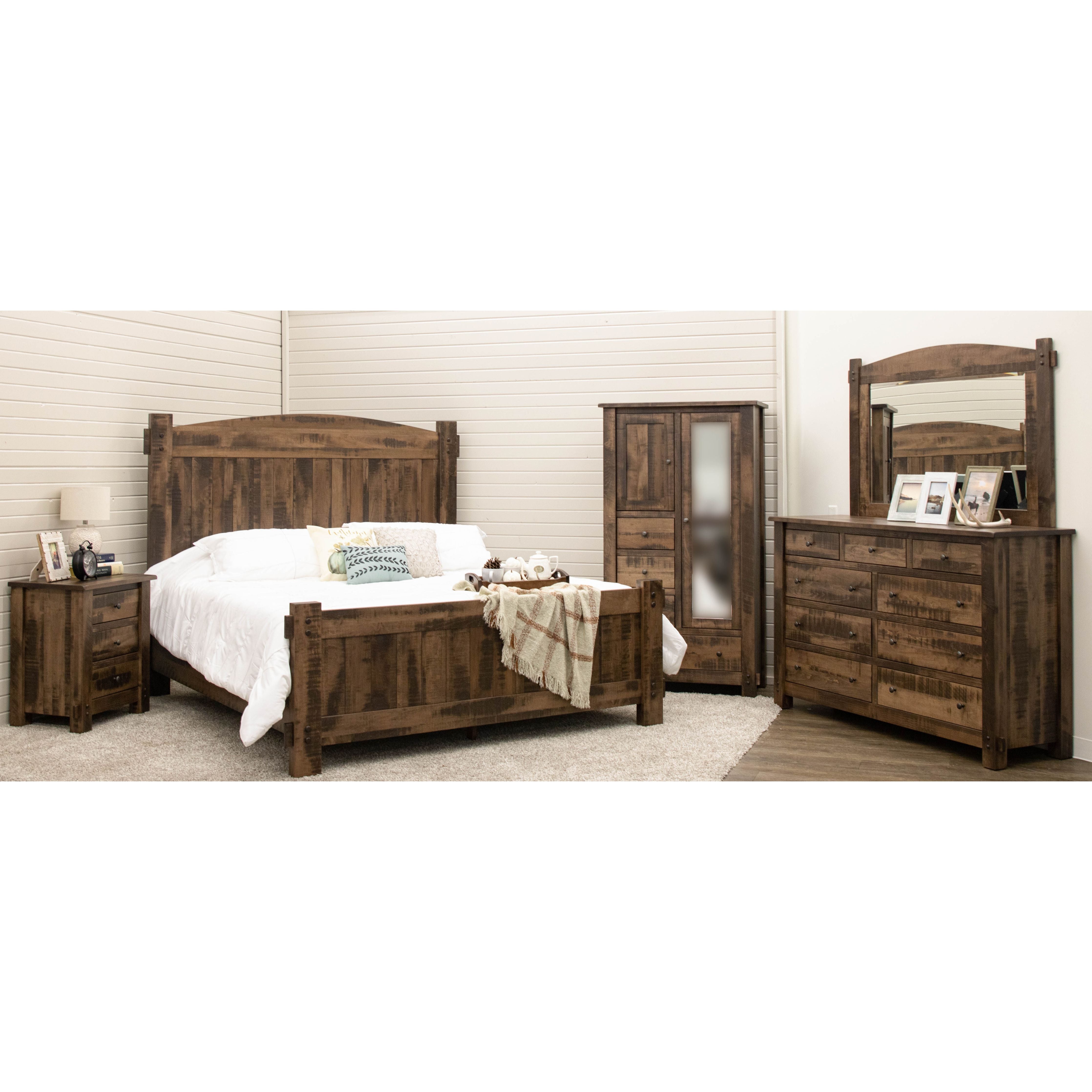 DCF Roughsawn Maple Wood 3-Drawer Nightstand | CO