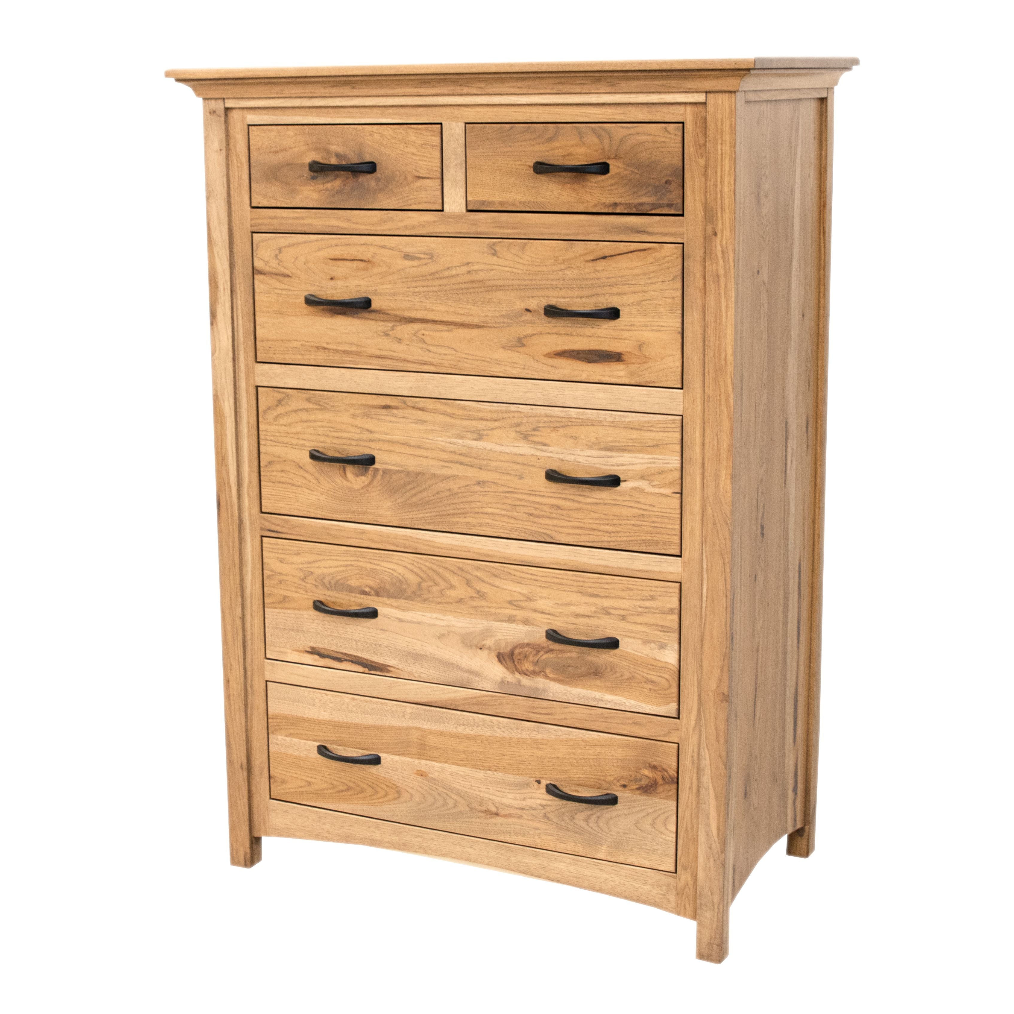Hudson Rustic Hickory Wood 9-Drawer Tall Dresser in Honey Cider