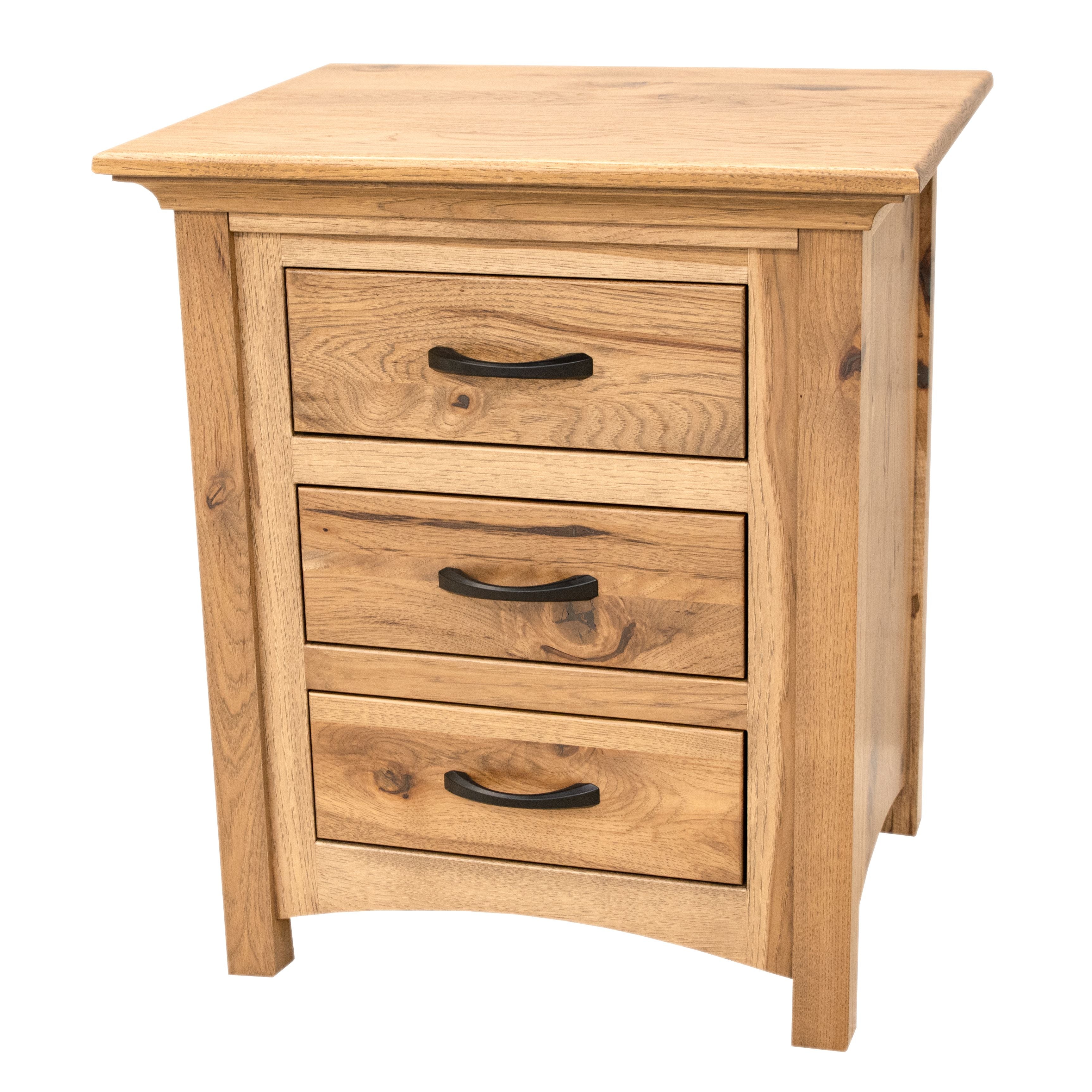 DCF Mission Hickory Wood 3-Drawer Nightstand | WB